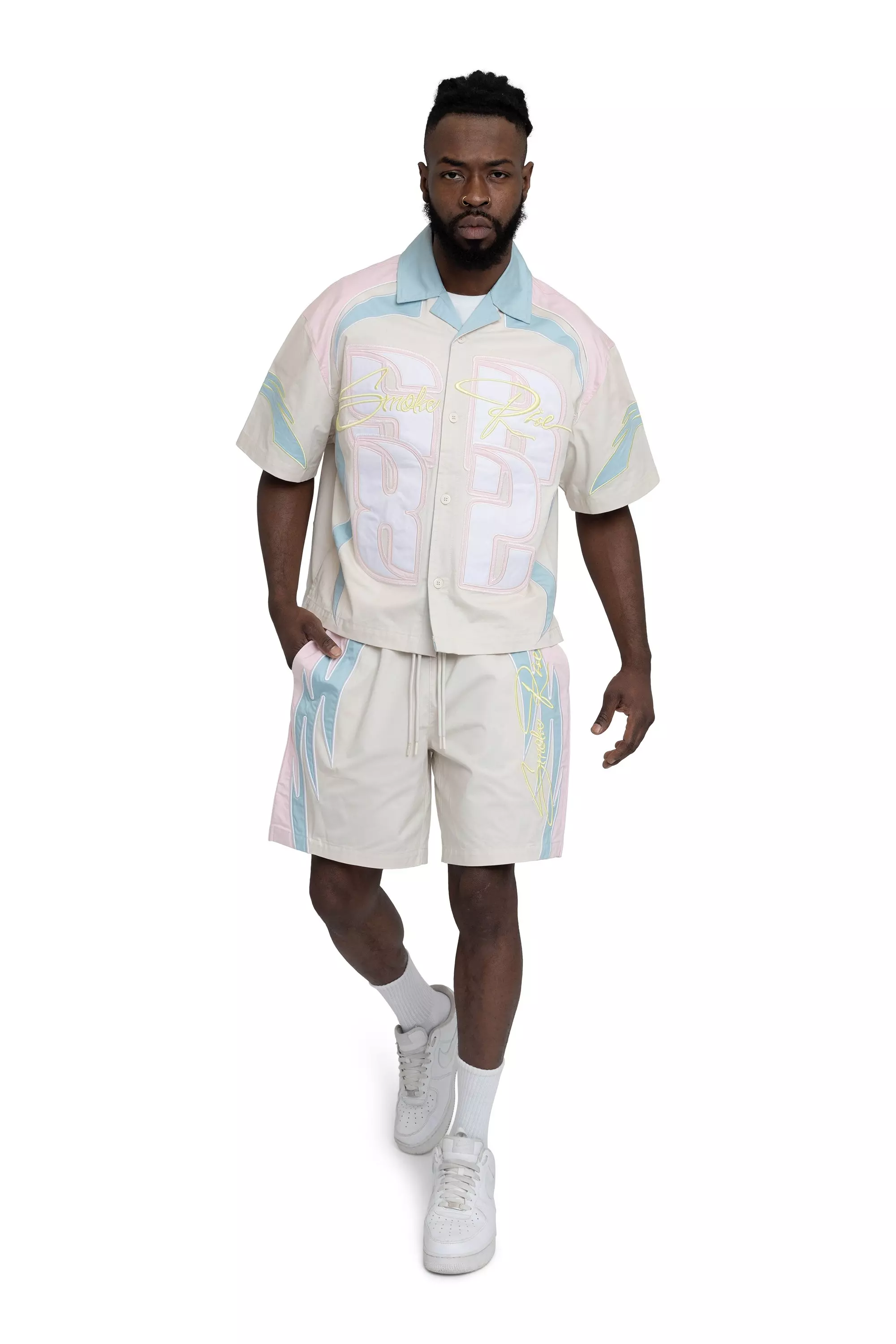 Smoke Rise Men's Seize The Moment Woven Shorts - Pink - PINK