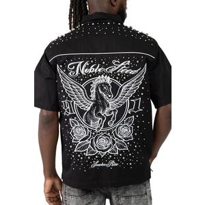 Smoke Rise Men's Noble Steed Twill Shirt - Black