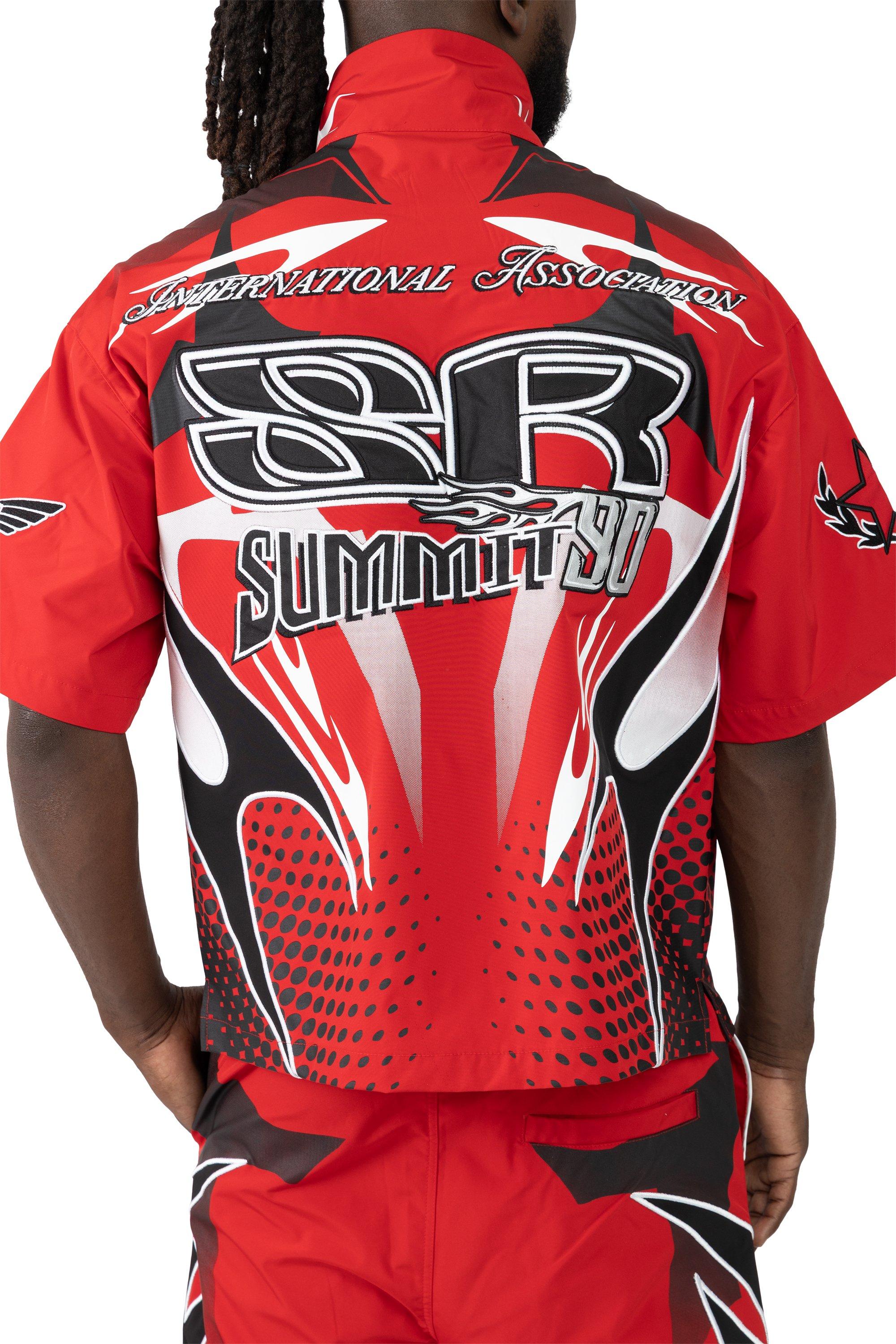 Smoke Rise Men's Republic Zippered Windbreaker - Red - RED Thumbnail View 2