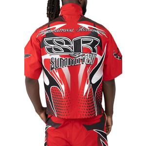 Smoke Rise Men's Republic Zippered Windbreaker - Red