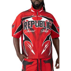 Smoke Rise Men's Republic Zippered Windbreaker - Red