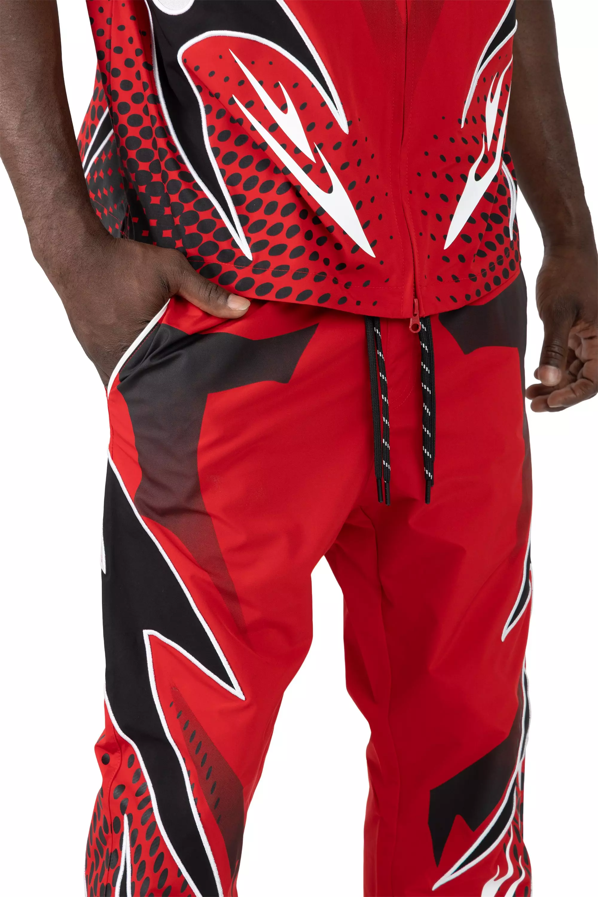 Smoke Rise Men's Republic Windbreaker Pants - Red - RED