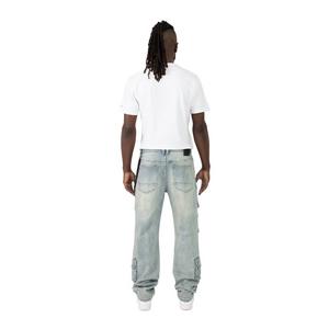 Smoke Rise Men's Straight Fit Utility Jeans - Vanilla Blue