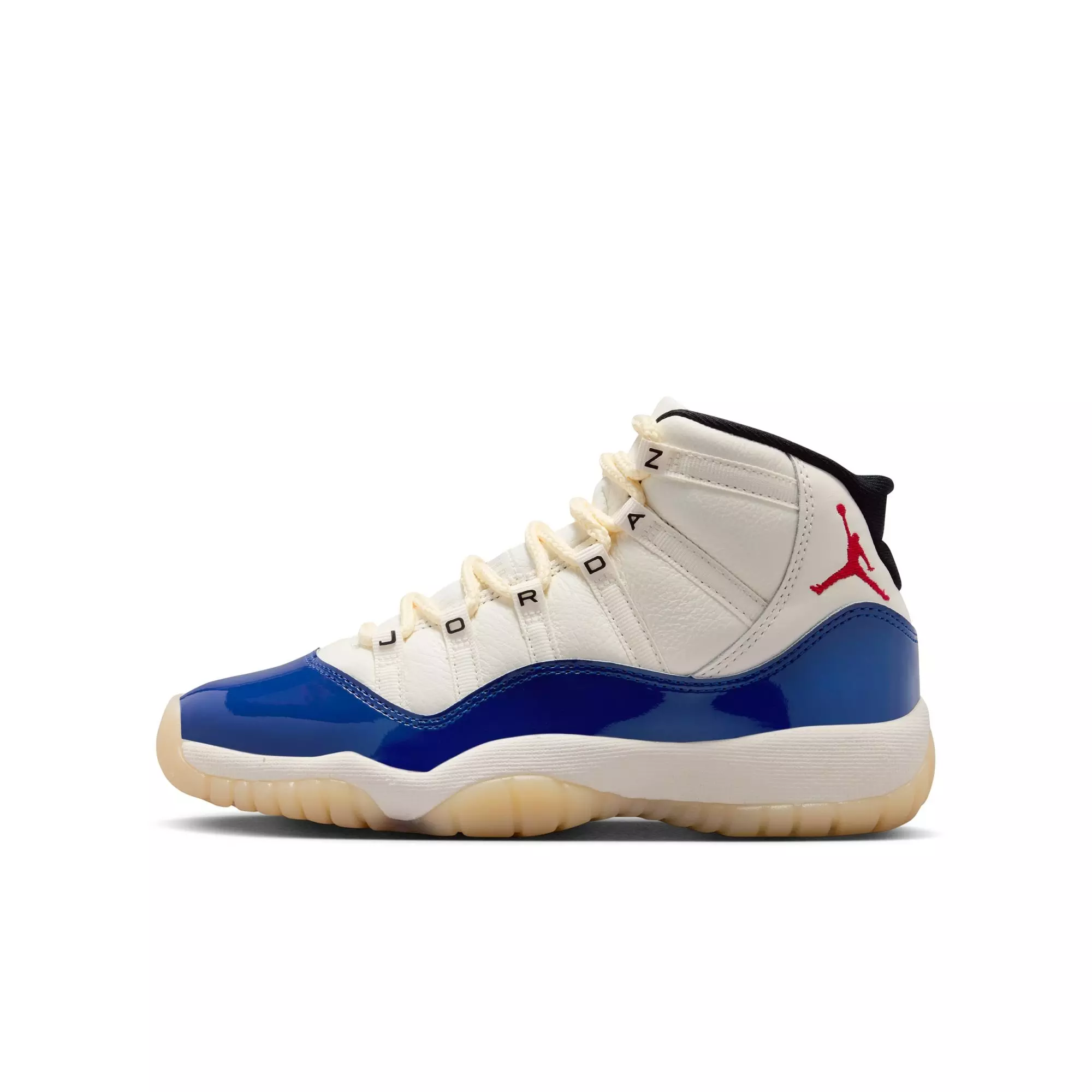 Jordan 11 Retro "Rare Air" Grade School Kids' Shoe - DEEP ROYAL BLUE/FIRE RED/SAIL