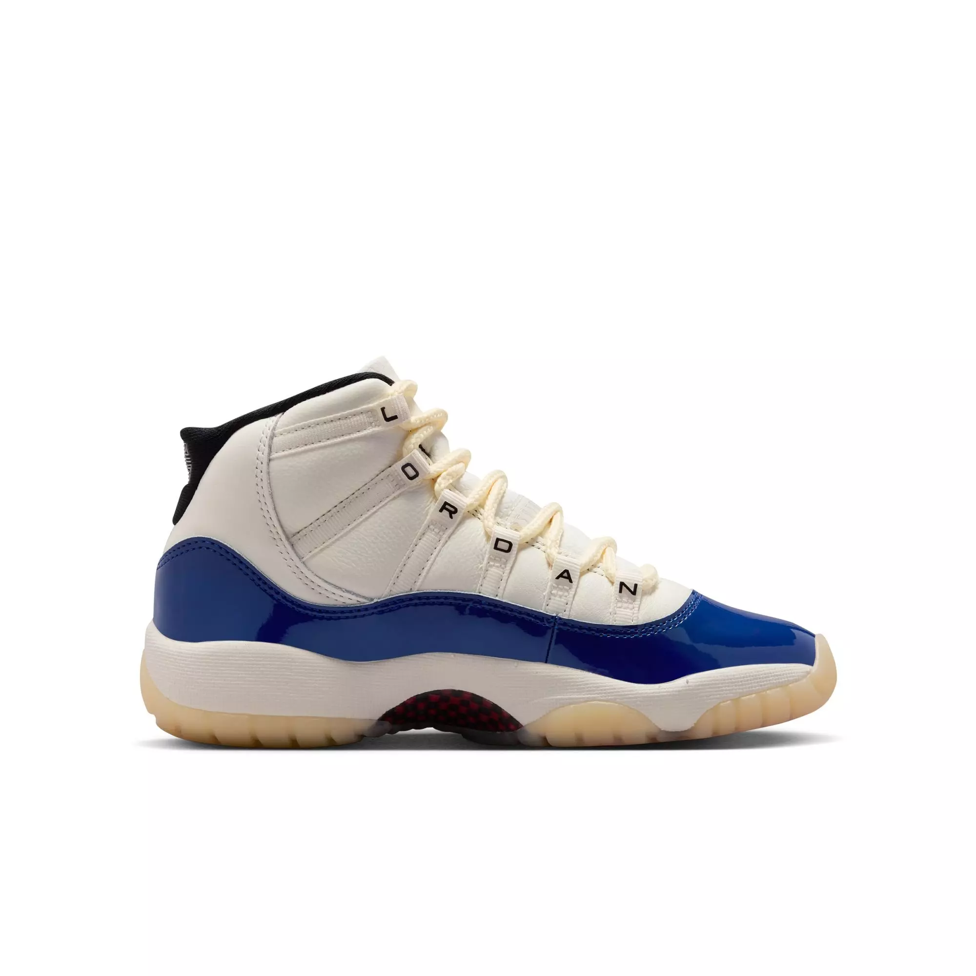 Jordan 11 Retro "Rare Air" Grade School Kids' Shoe - DEEP ROYAL BLUE/FIRE RED/SAIL