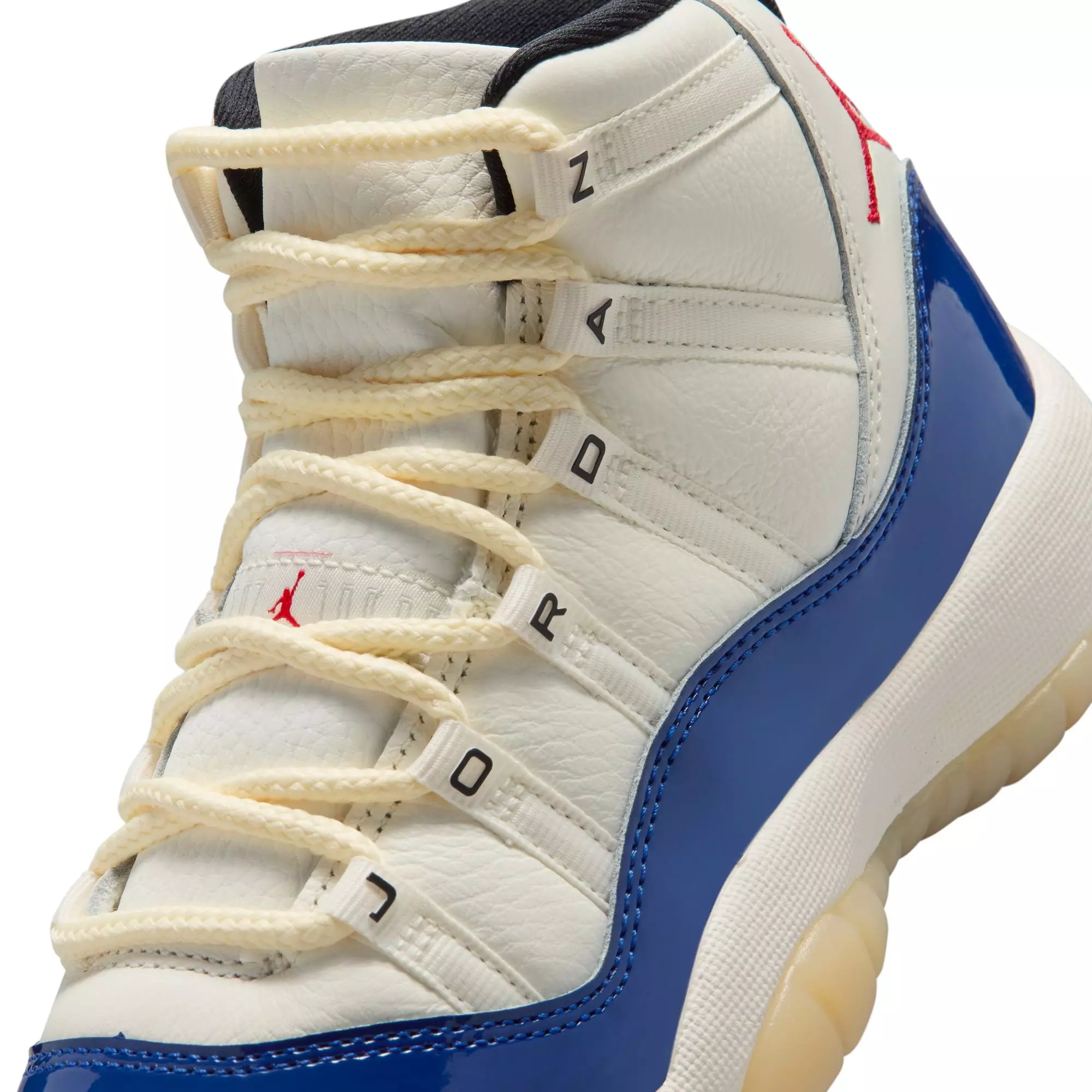 Jordan 11 Retro "Rare Air" Grade School Kids' Shoe - DEEP ROYAL BLUE/FIRE RED/SAIL