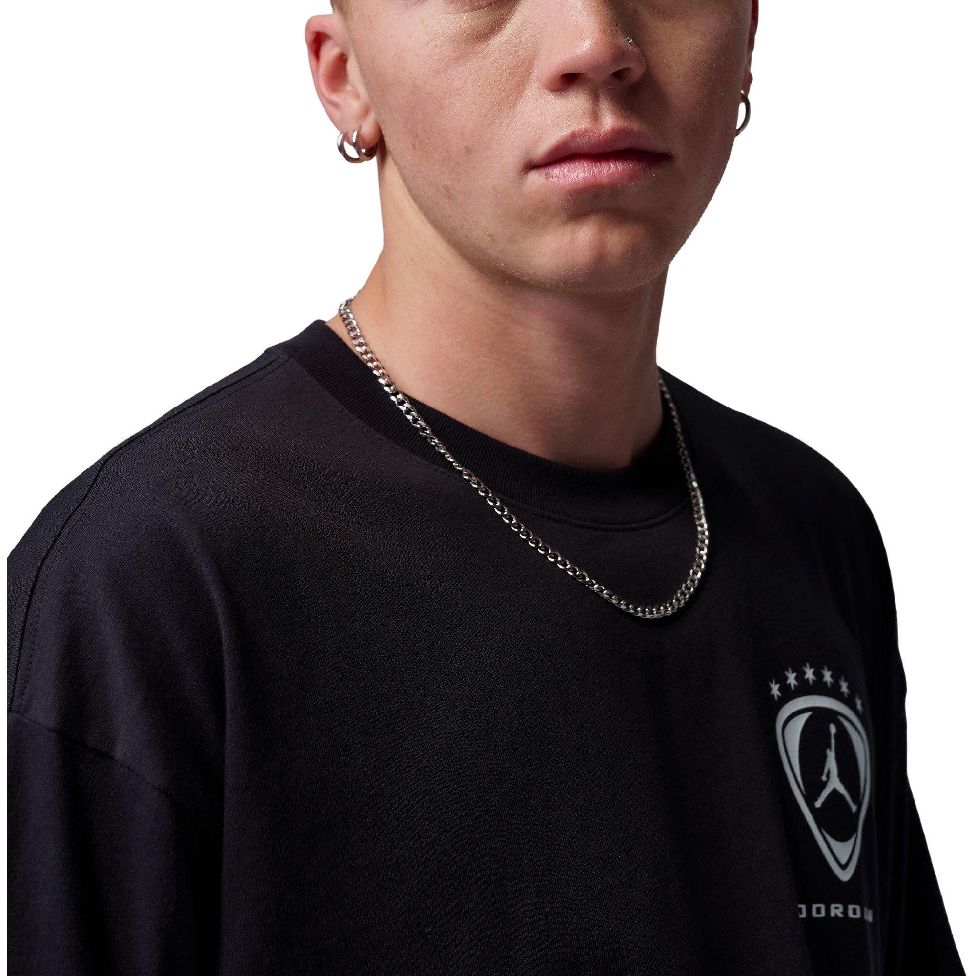 Jordan Men's Brooklyn FC Oversized Graphic Tee - Black - BLACK Thumbnail View 3