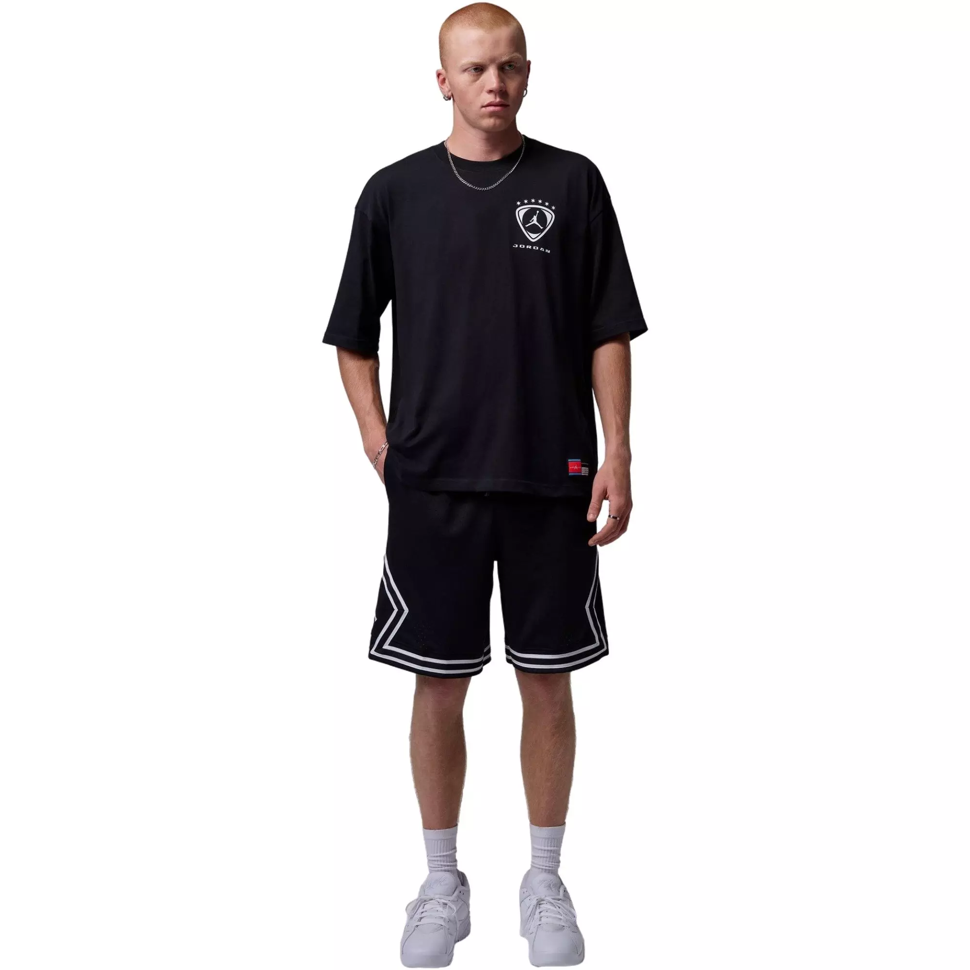 Jordan Men's Brooklyn FC Oversized Graphic Tee - Black - BLACK