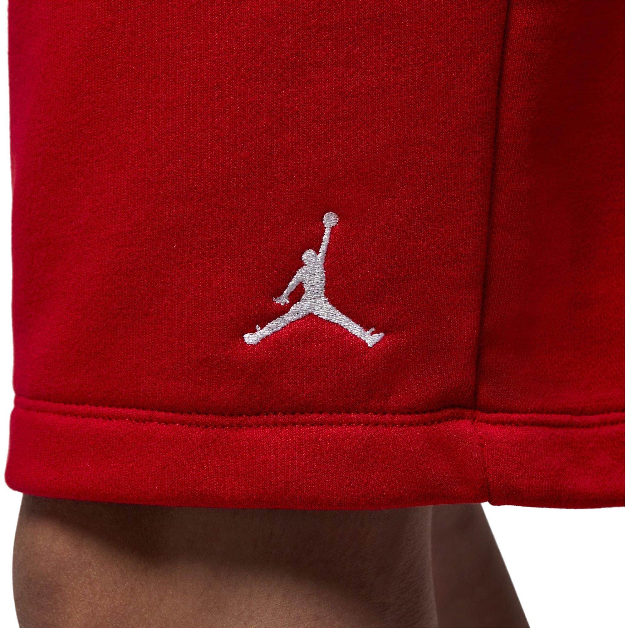 Jordan Men's Brooklyn Fleece Shorts - Red - RED Thumbnail View 5