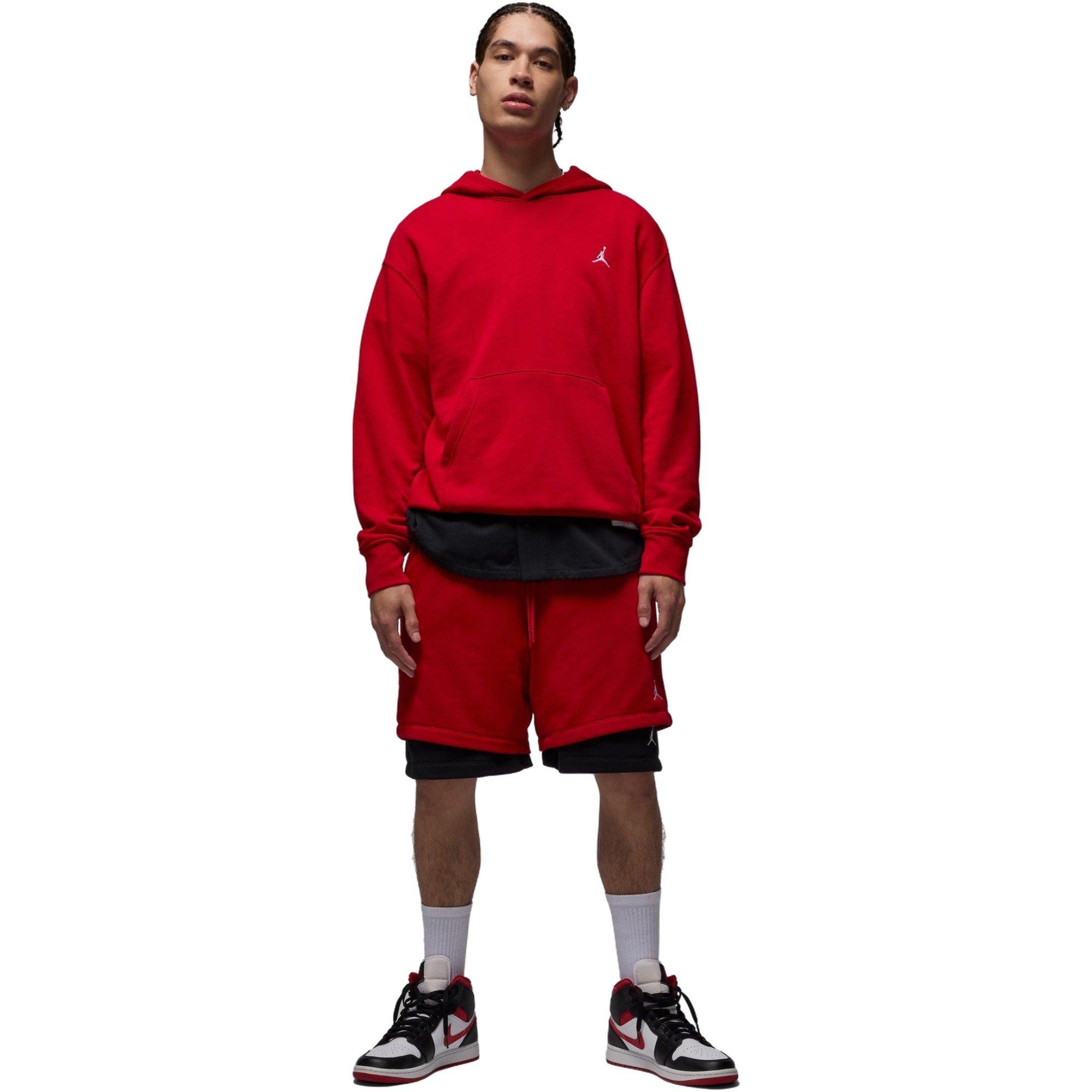 Jordan Men's Brooklyn Fleece Shorts-Red - RED Thumbnail View 7