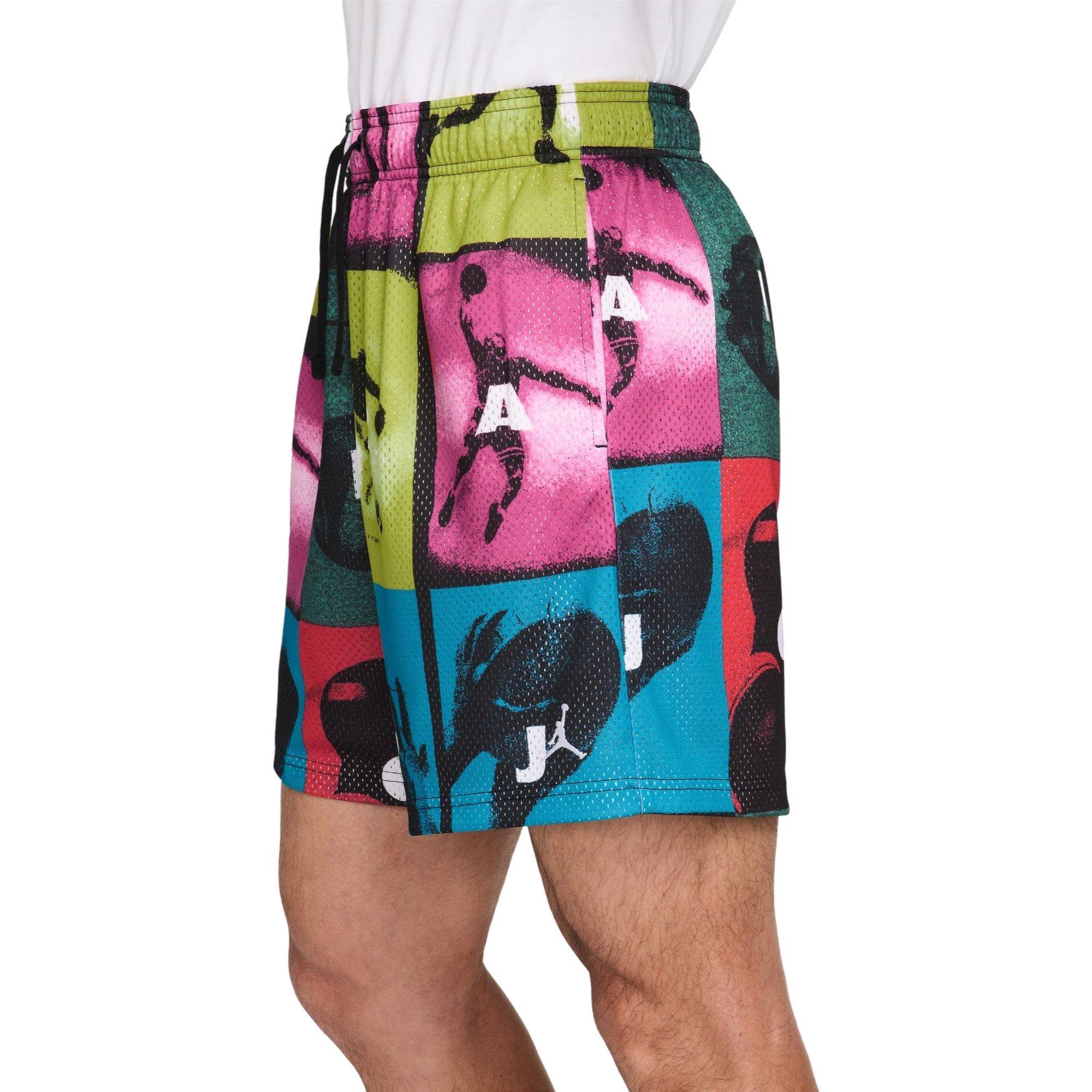 Jordan Men's Brooklyn Printed Mesh Shorts - MULTI-COLOR Thumbnail View 3