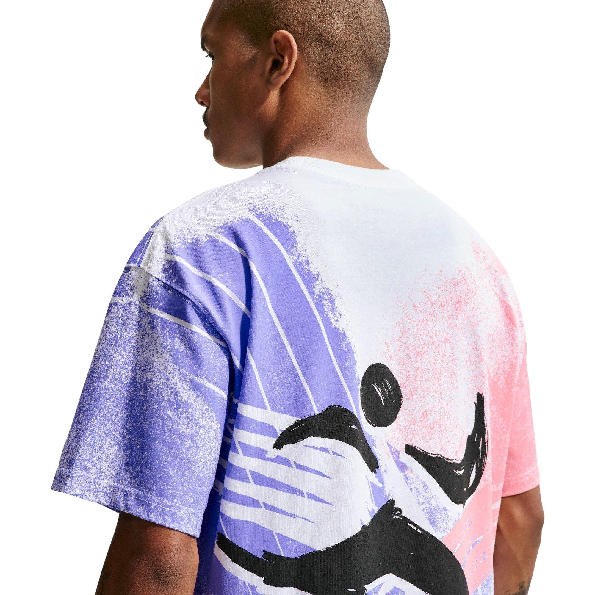 Nike Men's Sportswear Tee - White/Red/Blue - WHITE/RED/BLUE Thumbnail View 4