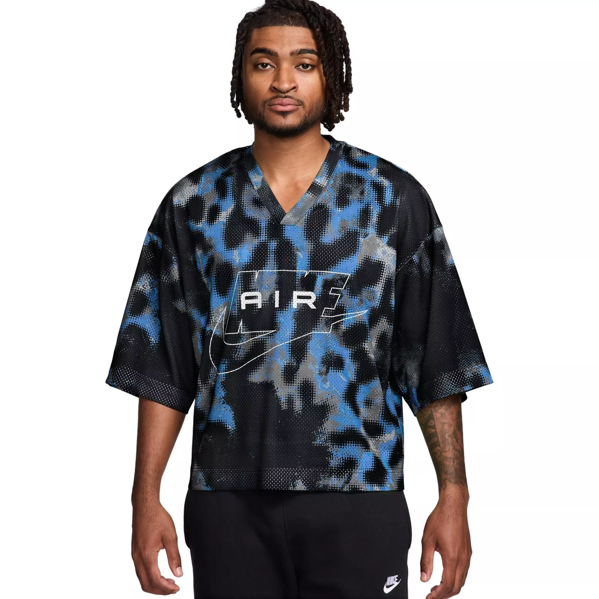 Nike Men's Air Jersey-Black/Blue - BLACK/BLUE