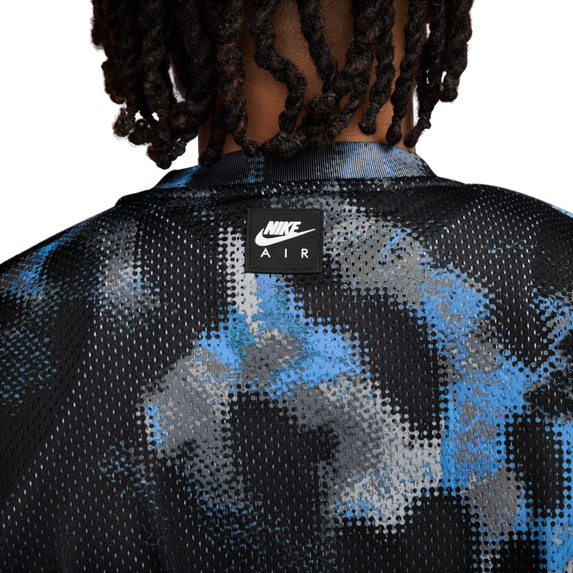 Nike Men's Air Jersey - Black/Blue - BLACK/BLUE Thumbnail View 4