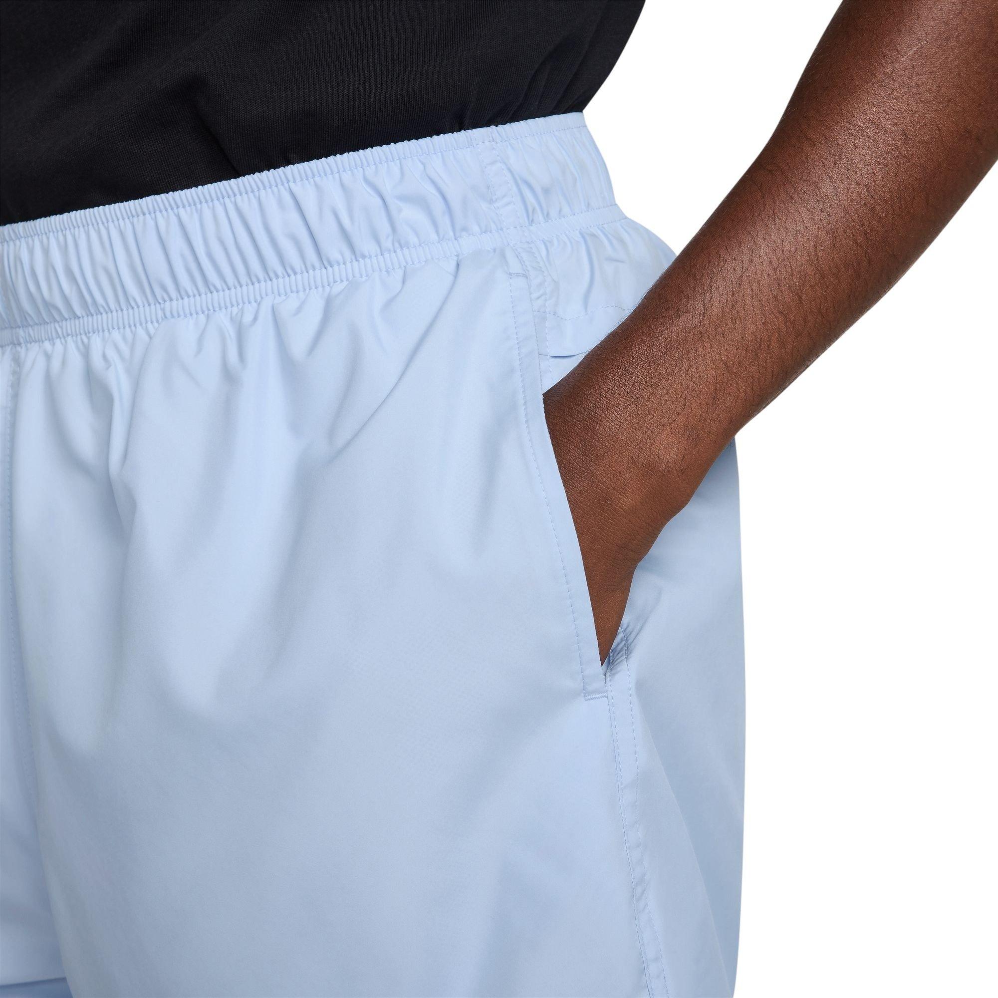 Nike Men's Windrunner Lightweight Woven Shorts - LT BLUE/WHITE Thumbnail View 4