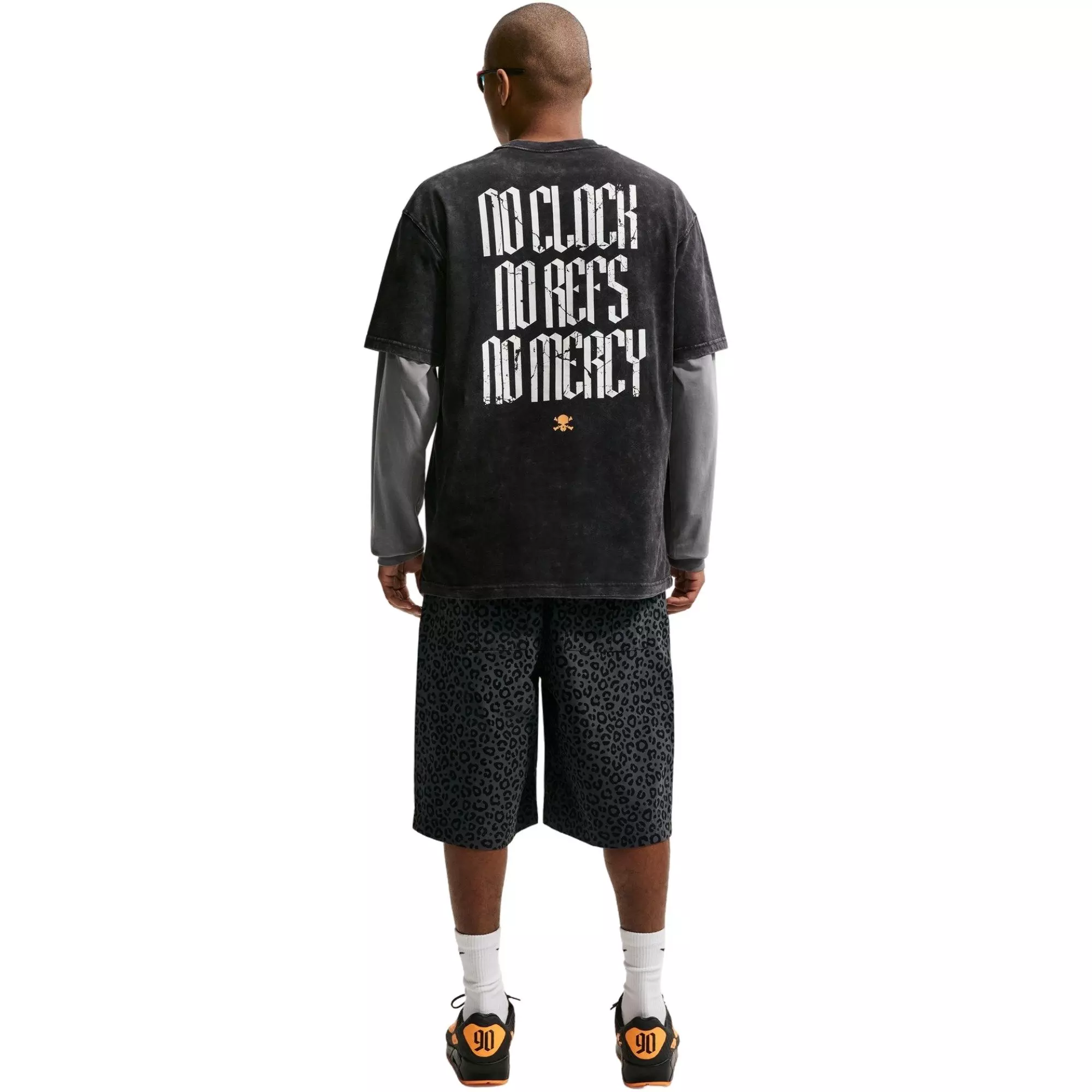 Nike Men's Sportswear Tee - Black Orange - BLACK/ORANGE