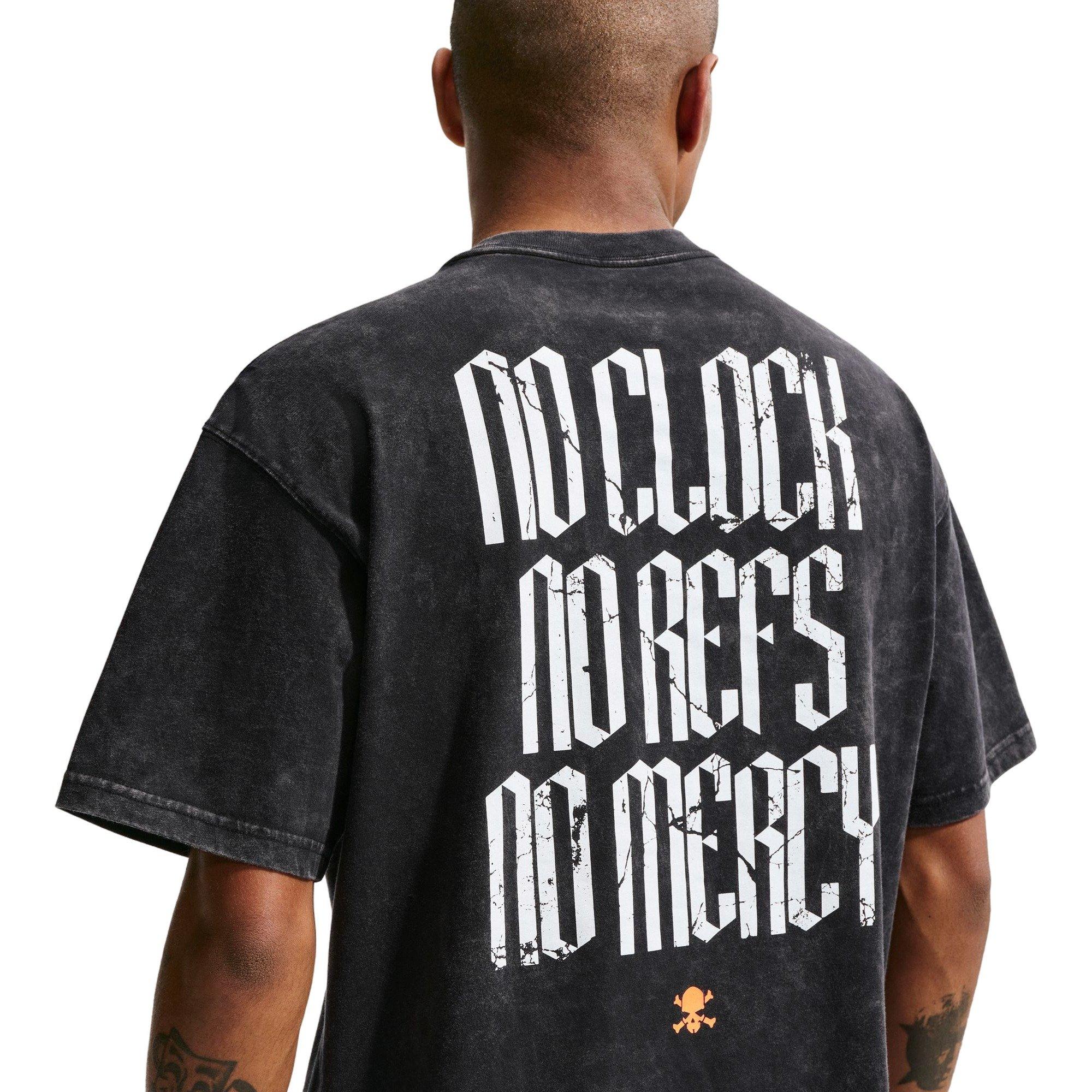 Nike Men's Sportswear Tee-Black Orange - BLACK/ORANGE Thumbnail View 4