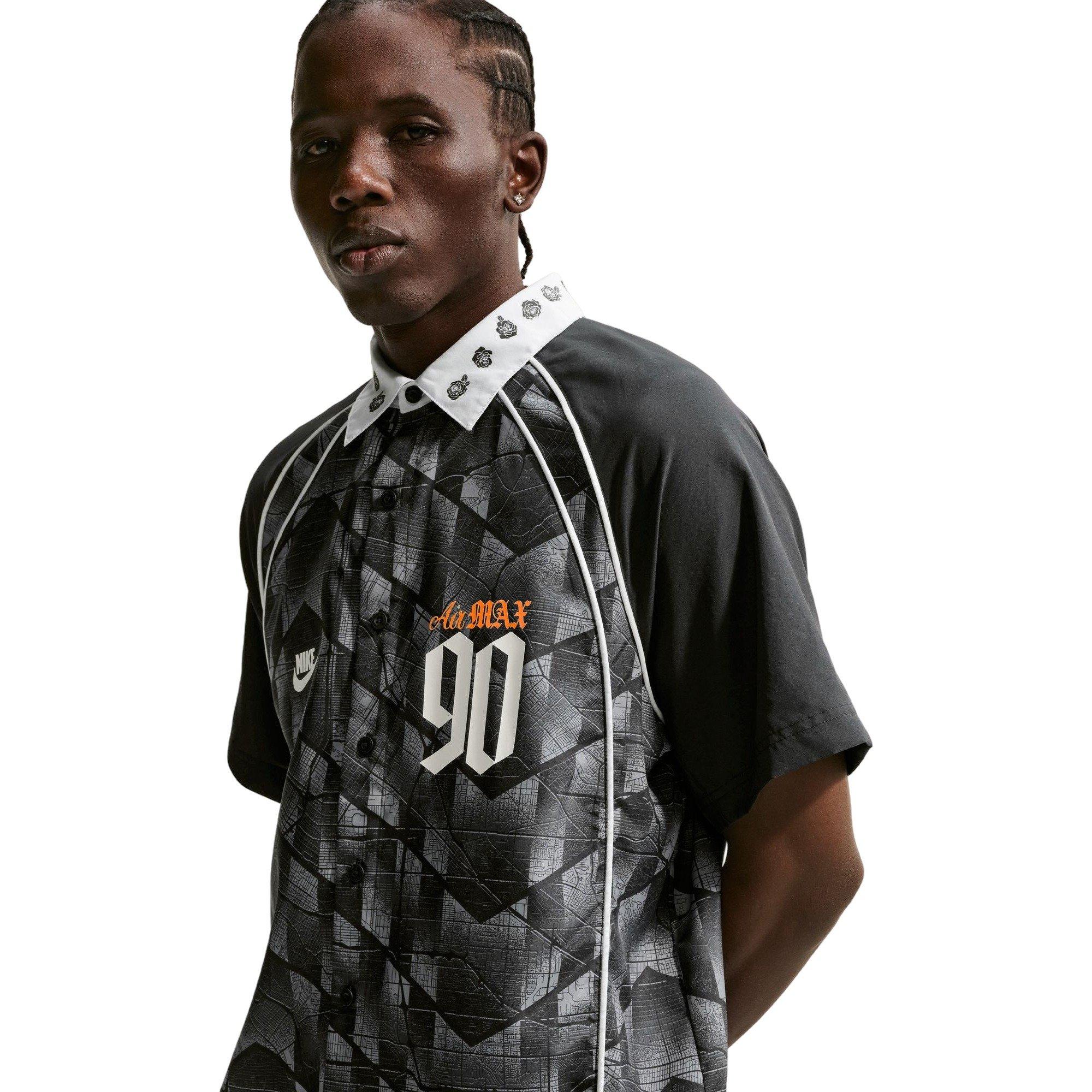 Nike SB Men's Dri-FIT Bowler Skate Top - BLACK/ORANGE Thumbnail View 1