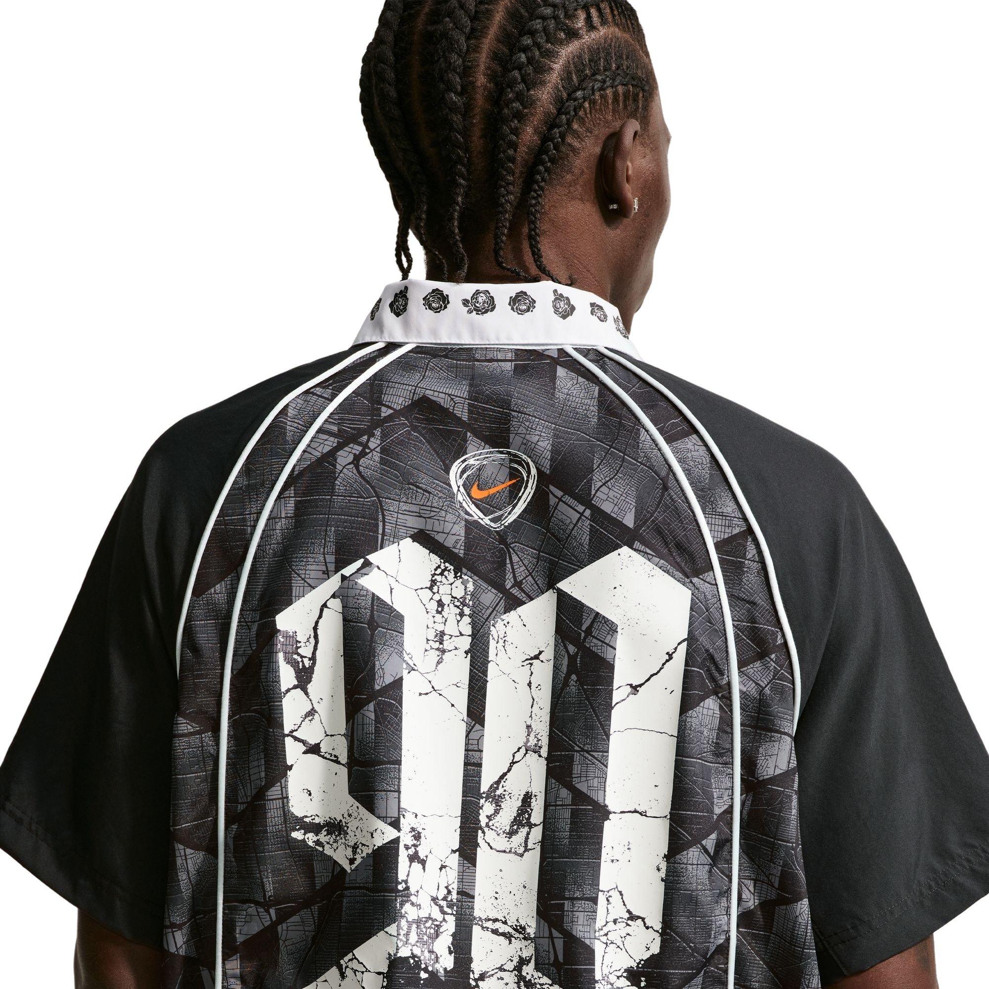 Nike SB Men's Dri-FIT Bowler Skate Top - BLACK/ORANGE Thumbnail View 2