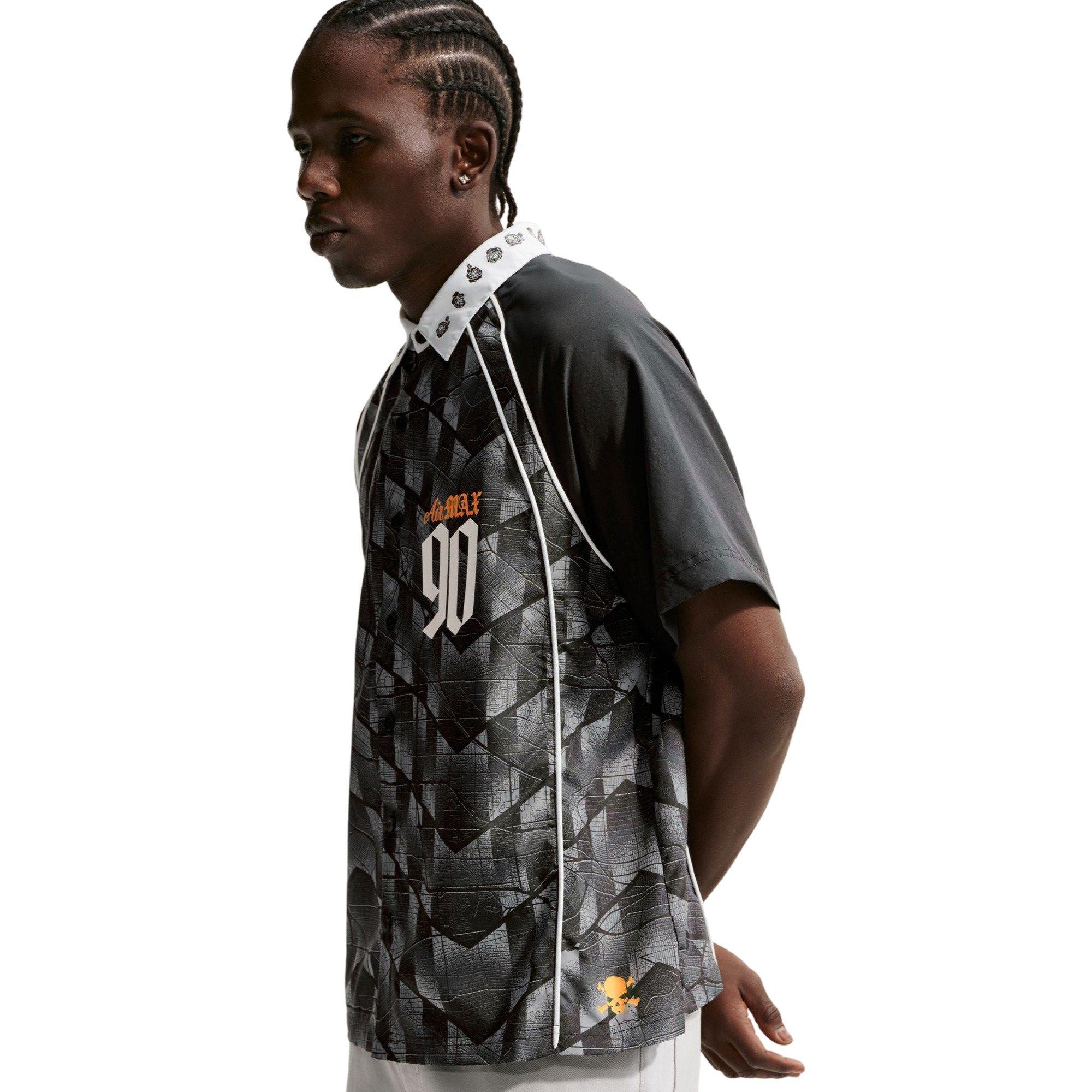 Nike SB Men's Dri-FIT Bowler Skate Top - BLACK/ORANGE Thumbnail View 3