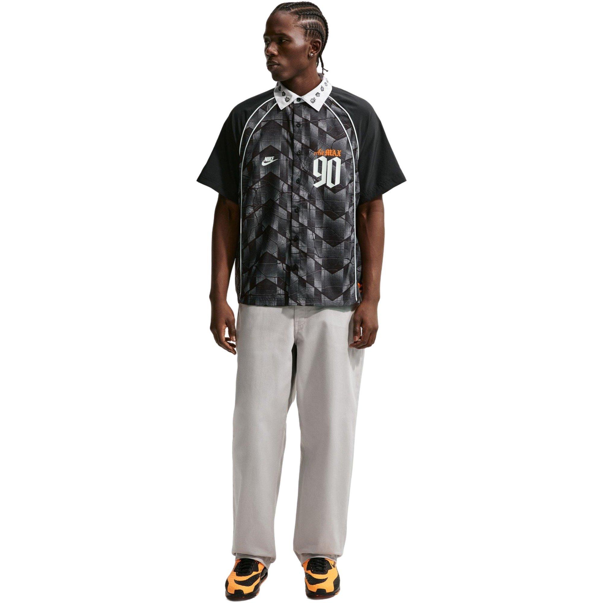 Nike SB Men's Dri-FIT Bowler Skate Top - BLACK/ORANGE Thumbnail View 4