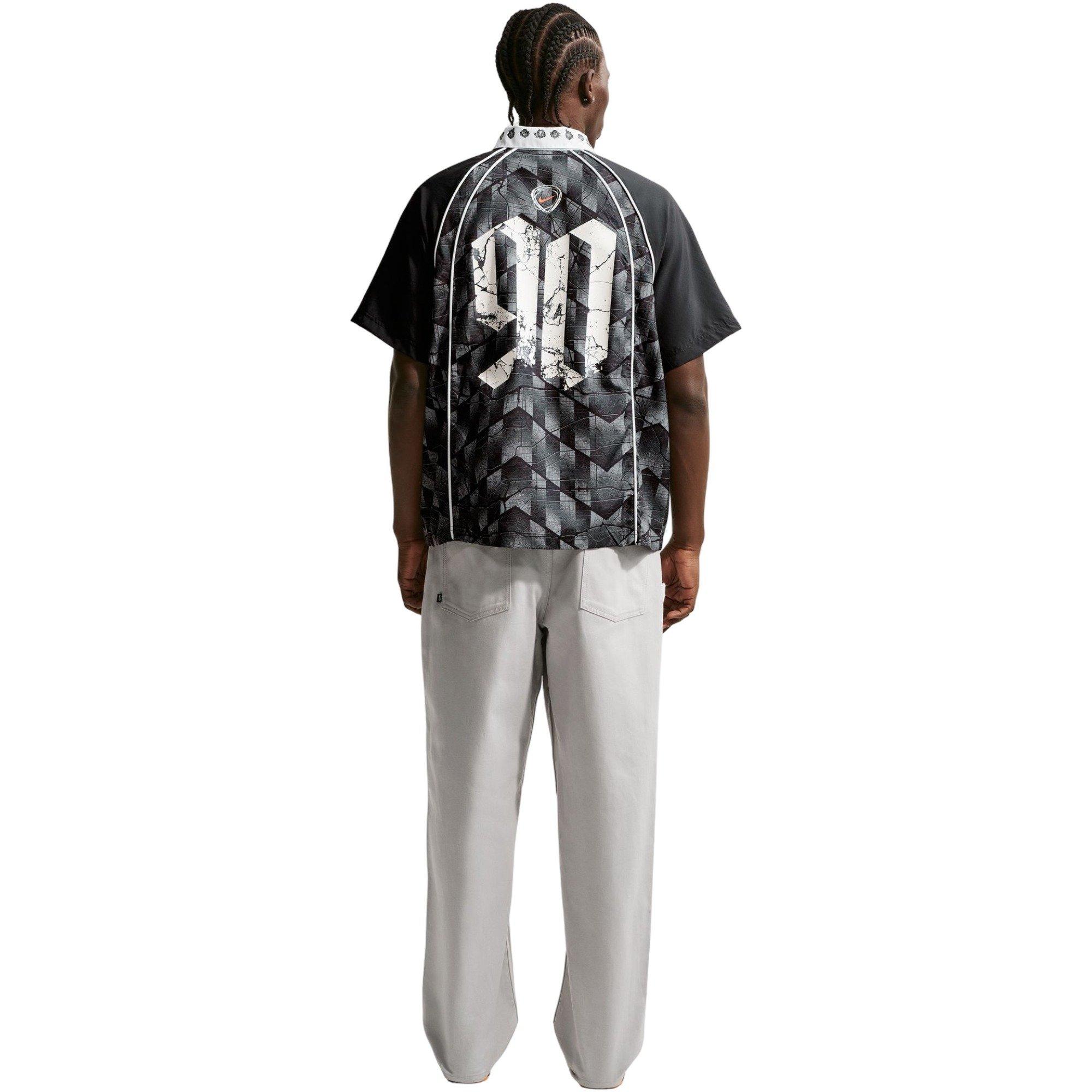 Nike SB Men's Dri-FIT Bowler Skate Top - BLACK/ORANGE Thumbnail View 5