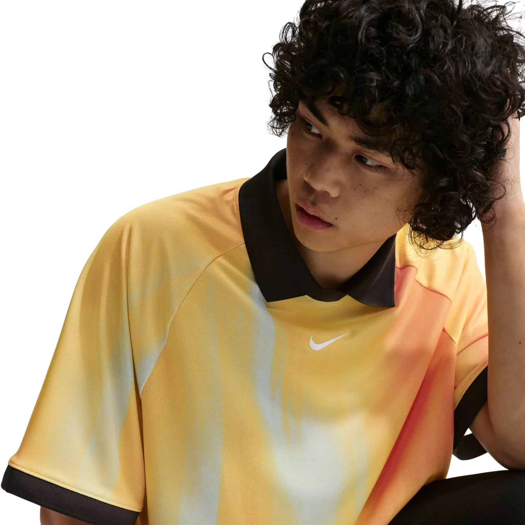 Nike Men's SB Dri-FIT Jacquard Skate Jersey - GOLD