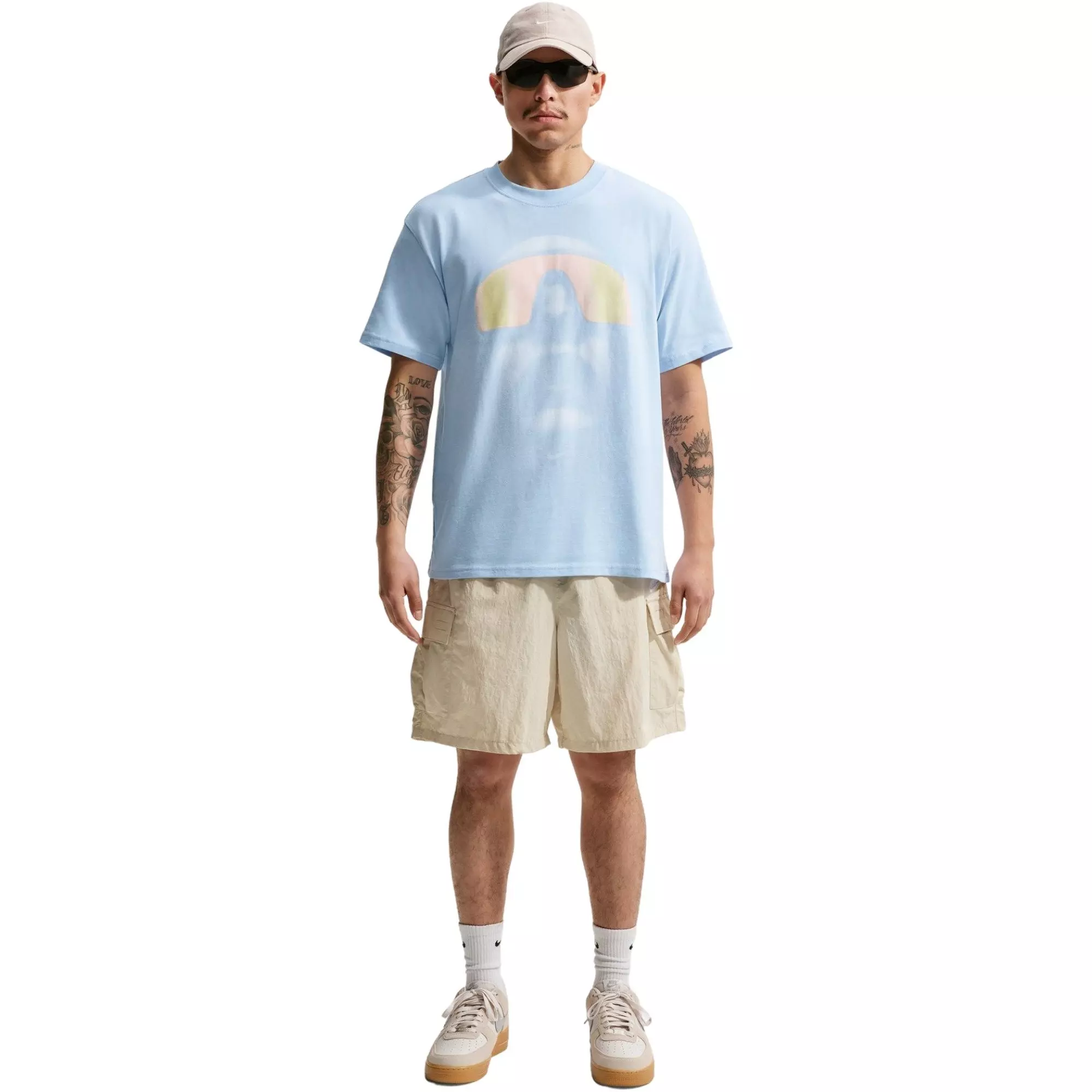 Nike Men's Sportswear Short-Sleeve Tee - LT BLUE