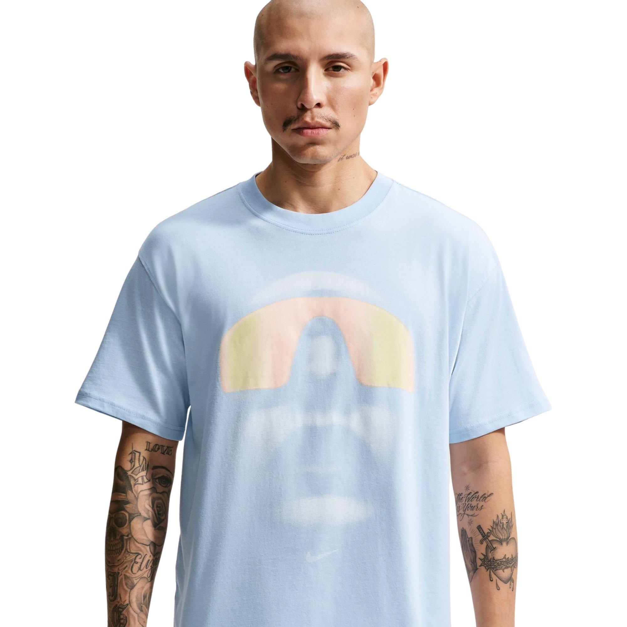 Nike Men's Sportswear Short-Sleeve Tee - LT BLUE Thumbnail View 3