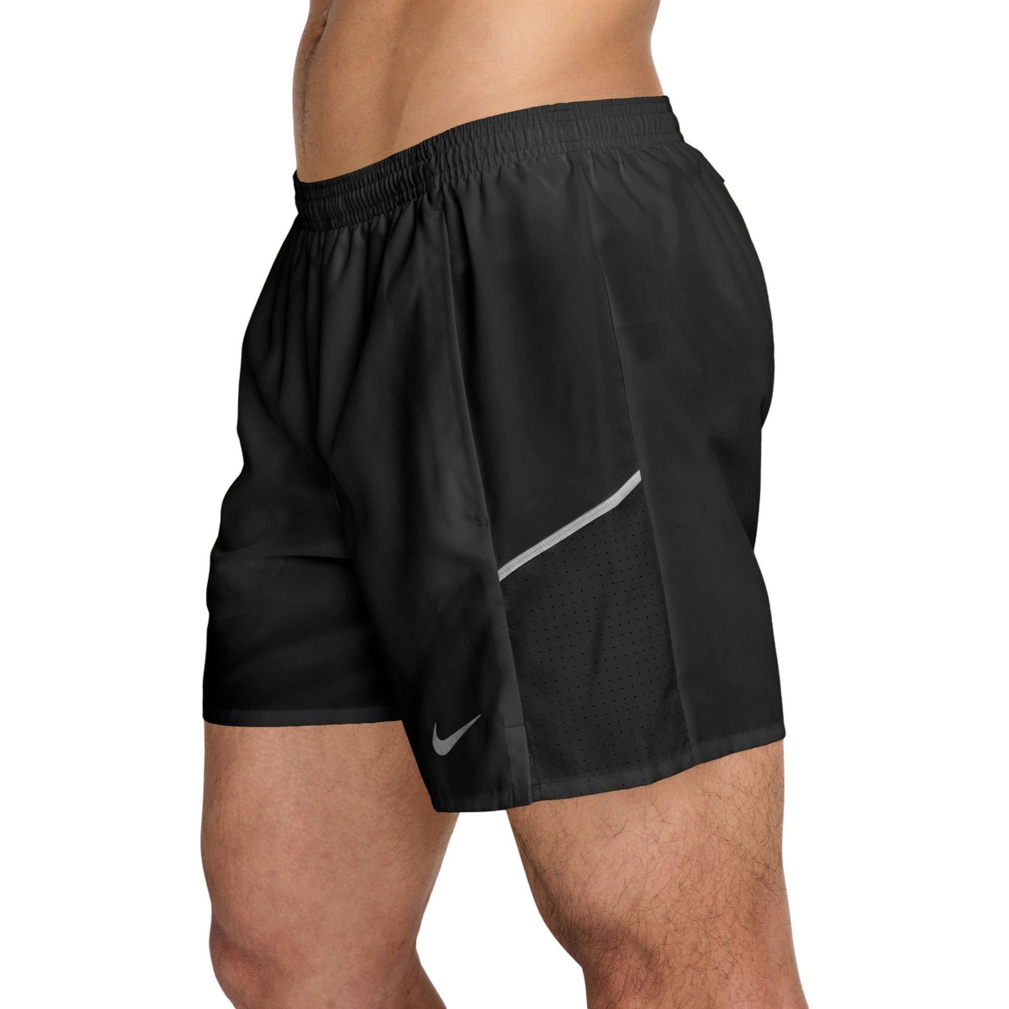 Nike Men's Miler Dri-FIT 5" Brief-Lined Running Shorts - Black - BLACK Thumbnail View 4