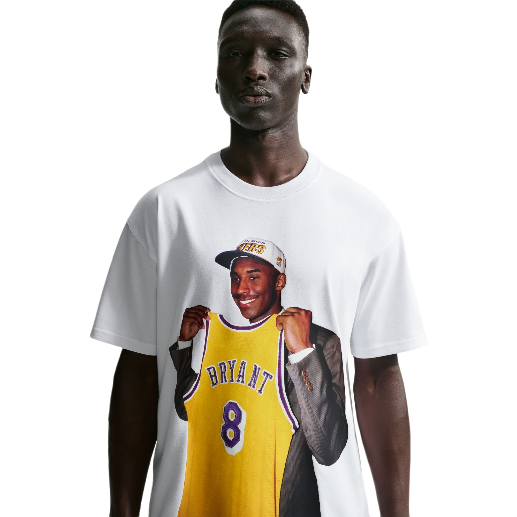 Nike Men's Kobe "Draft Pack" Basketball Tee - WHITE Thumbnail View 3
