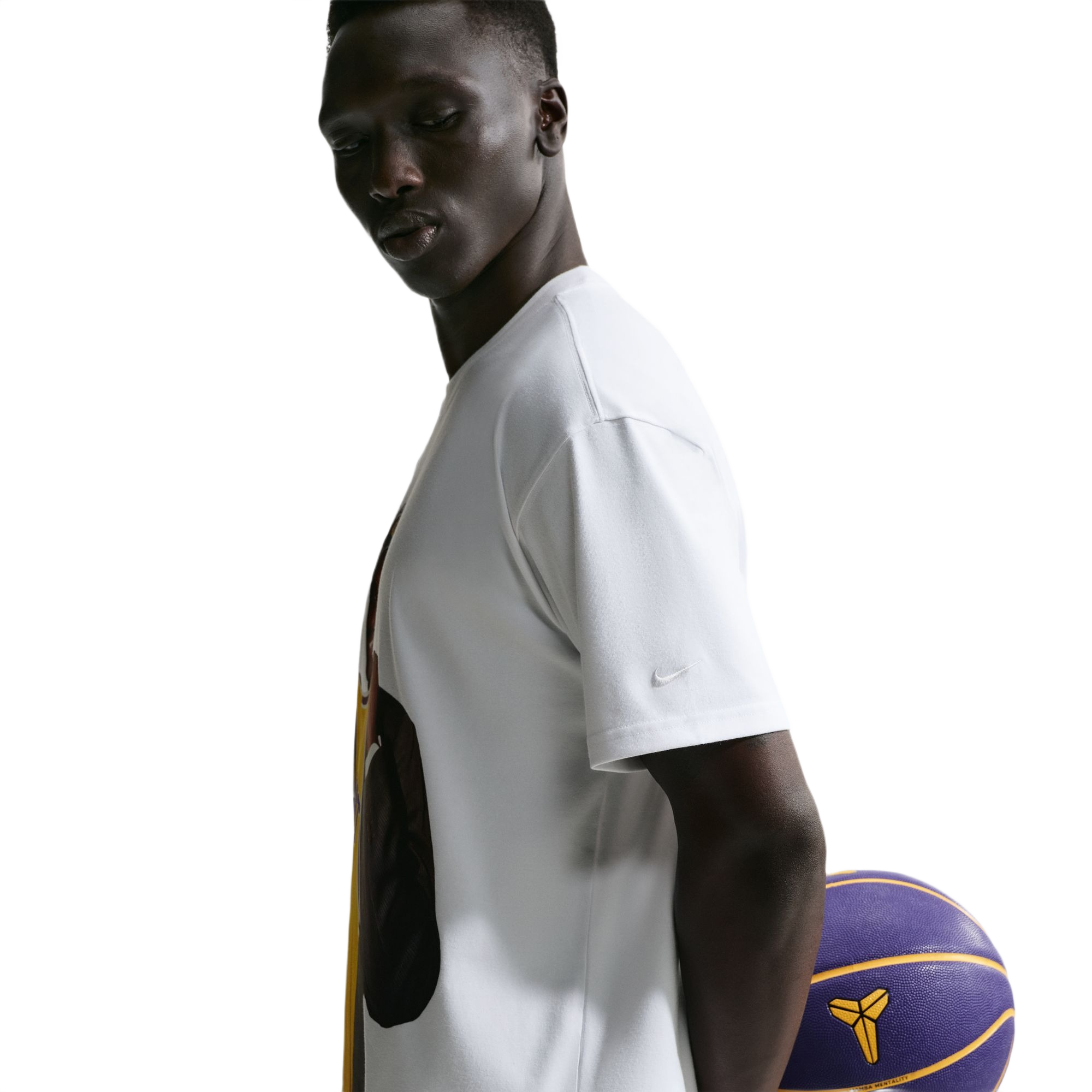 Nike Men's Kobe "Draft Pack" Basketball Tee - WHITE Thumbnail View 6