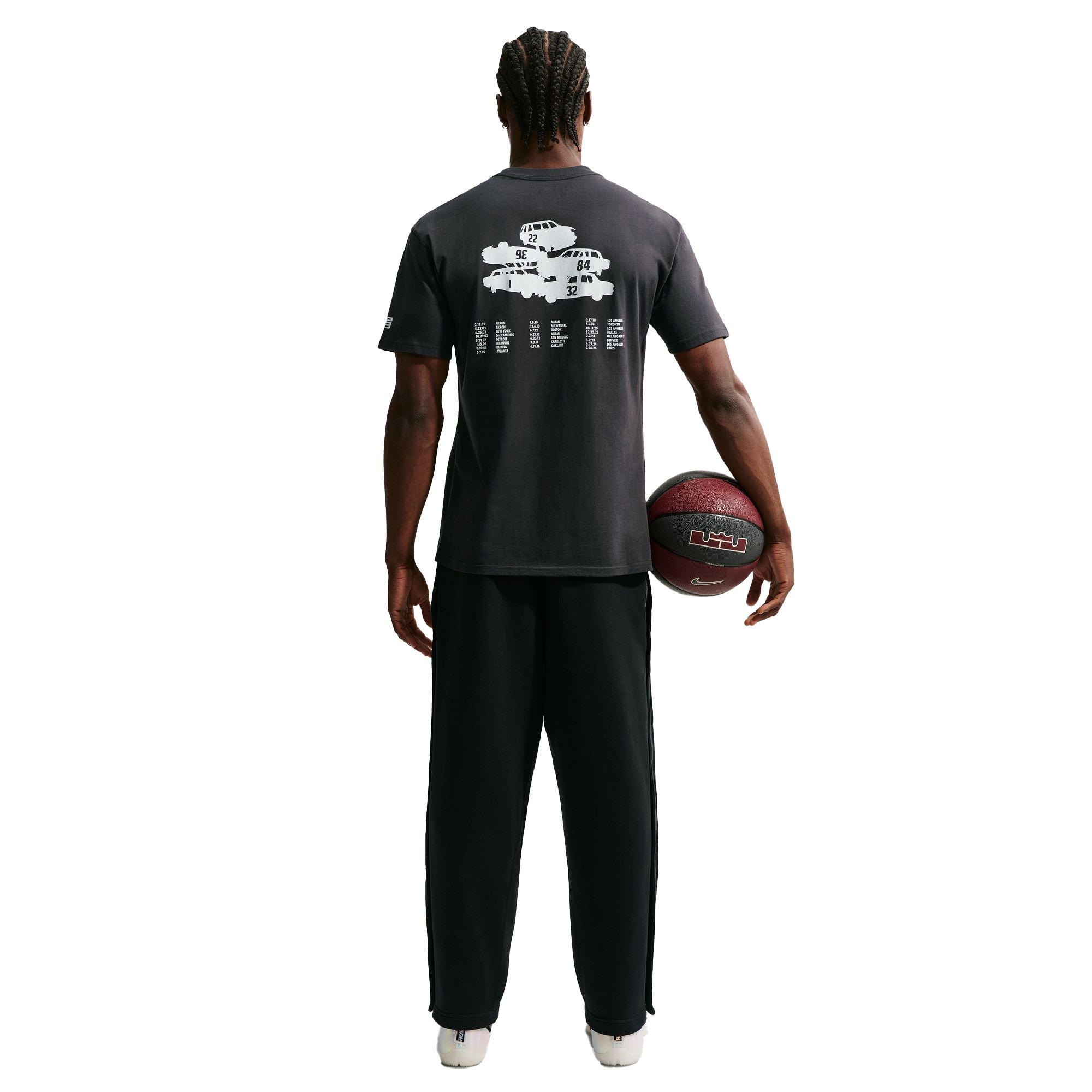 Nike LeBron "Motor King" Men's Basketball T-Shirt - BLACK Thumbnail View 5
