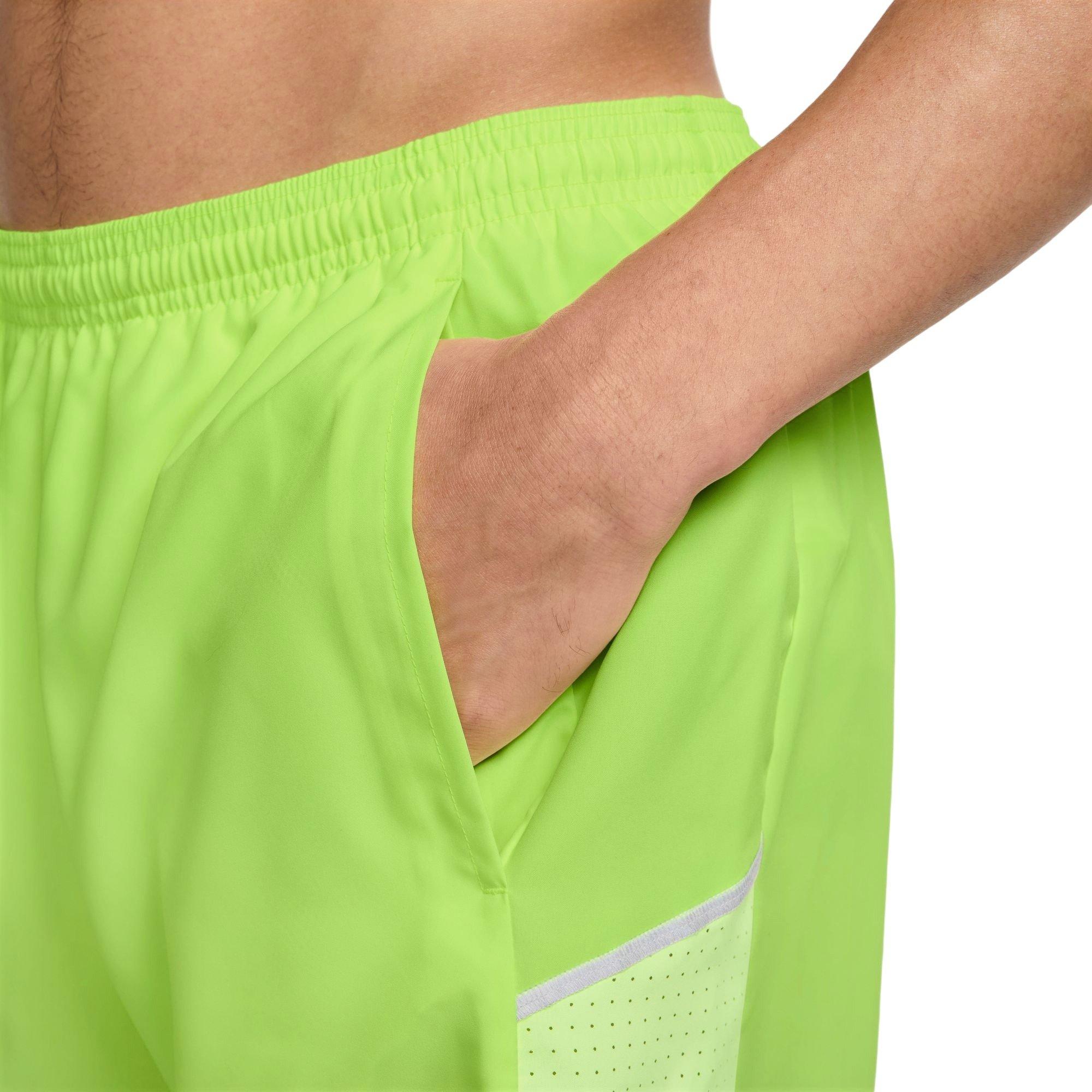 Nike Men's Miler Dri-FIT 5" Brief-Lined Running Shorts - Volt - VOLT Thumbnail View 3