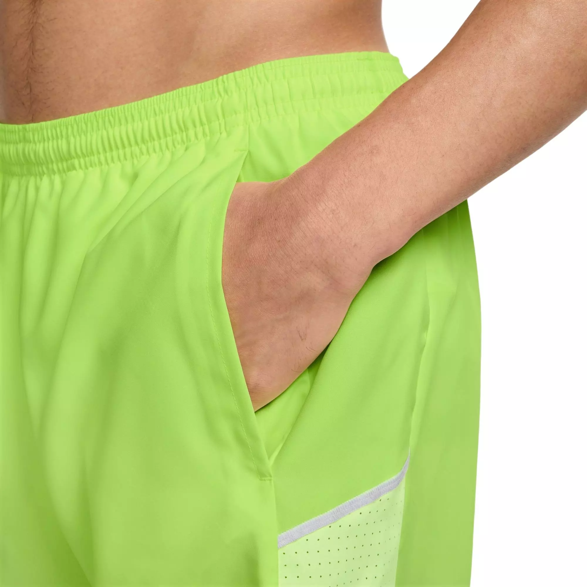 Nike Men's Miler Dri-FIT 5" Brief-Lined Running Shorts - Volt - VOLT