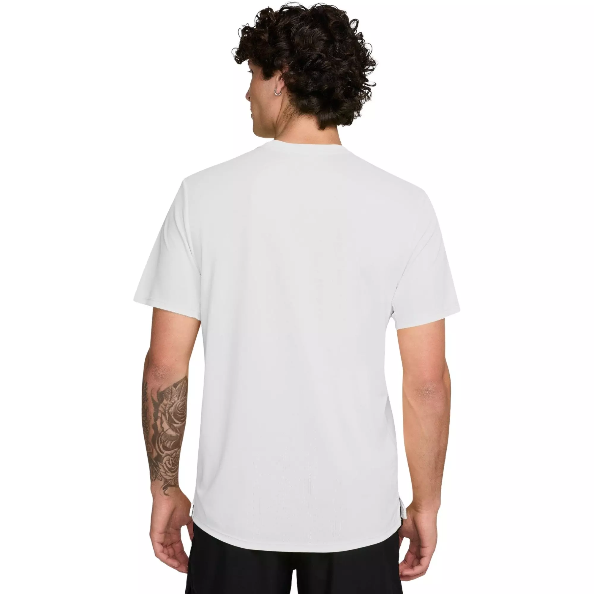 Nike Men's Miler Dri-FIT UV Short-Sleeve Running Top - White - WHITE
