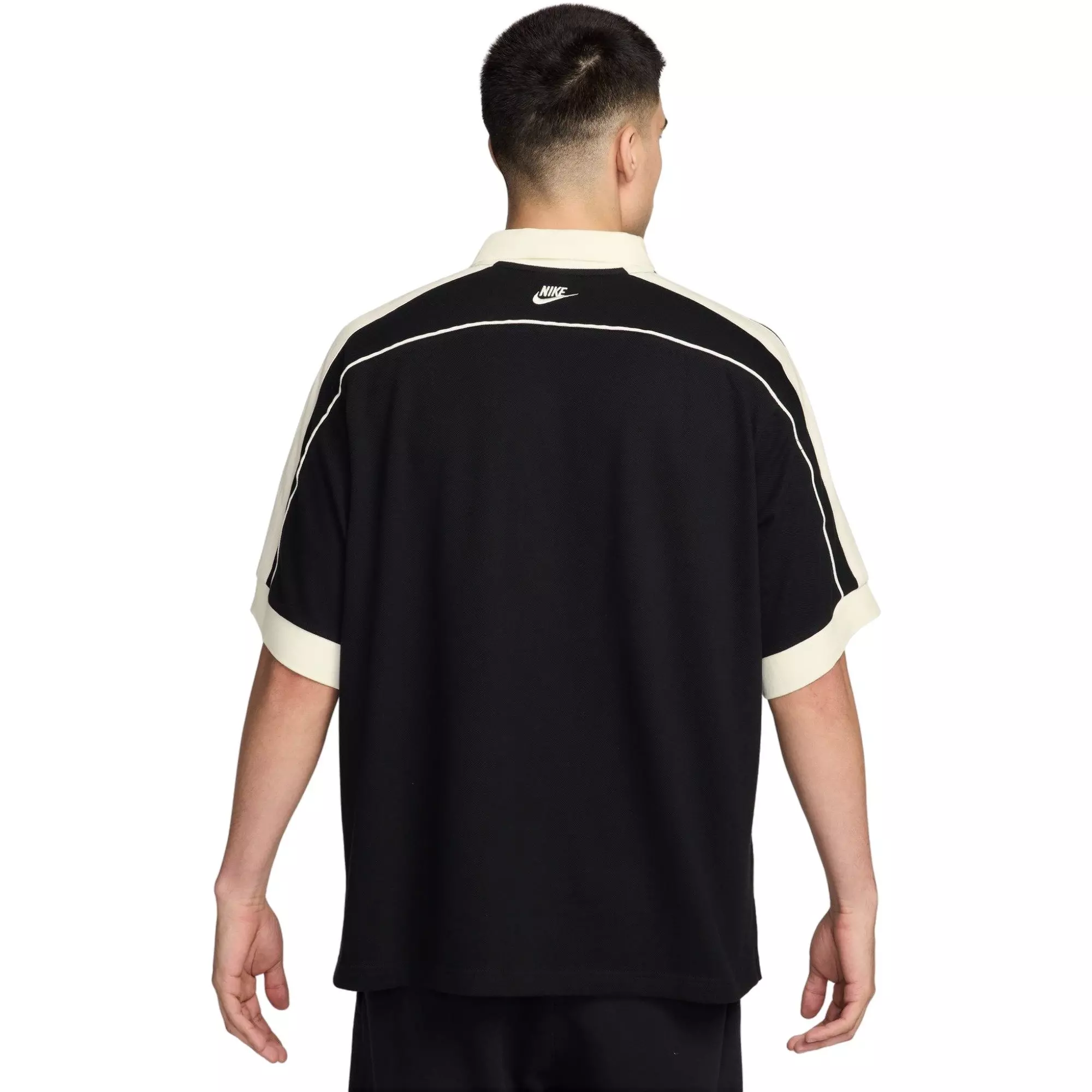 Nike Men's Sportswear Club Short-Sleeve Polo - BLACK/WHITE