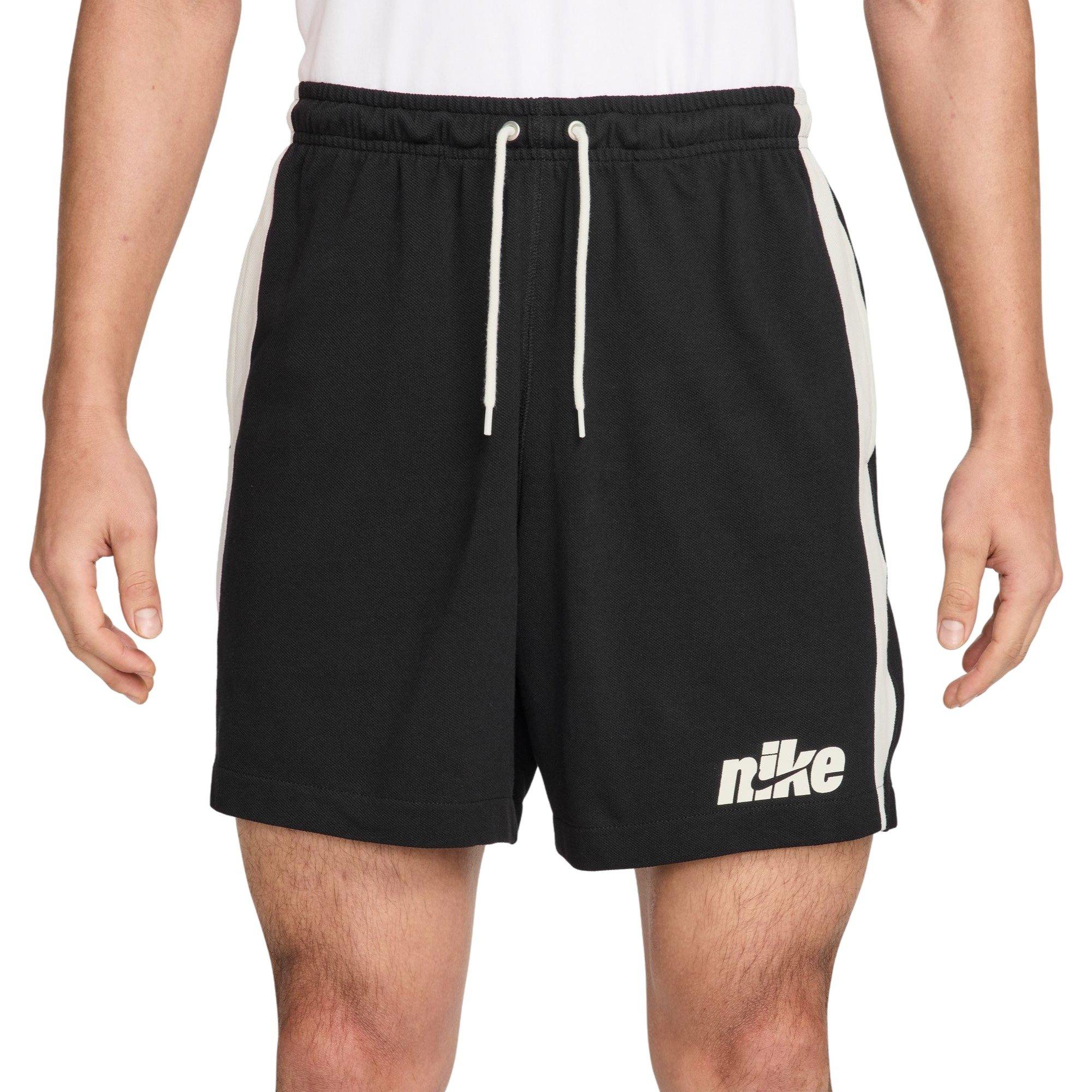 Nike Men's Sportswear Club Knit Flow Shorts - BLACK/WHITE Thumbnail View 1