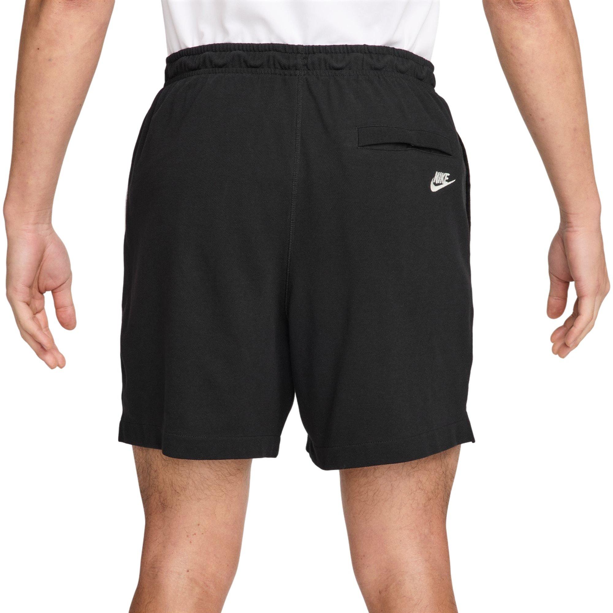 Nike Men's Sportswear Club Knit Flow Shorts - BLACK/WHITE Thumbnail View 2