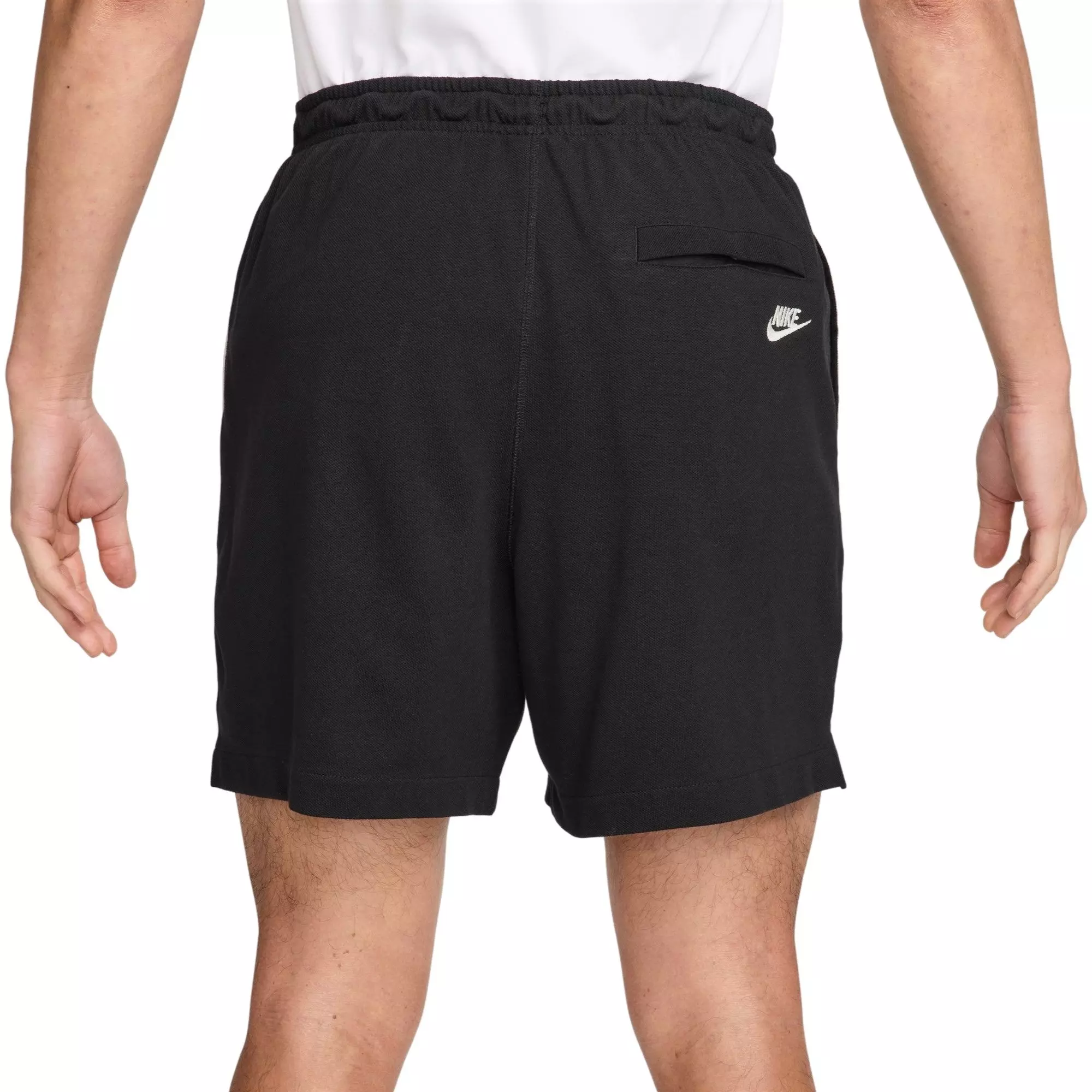 Nike Men's Sportswear Club Knit Flow Shorts - BLACK/WHITE