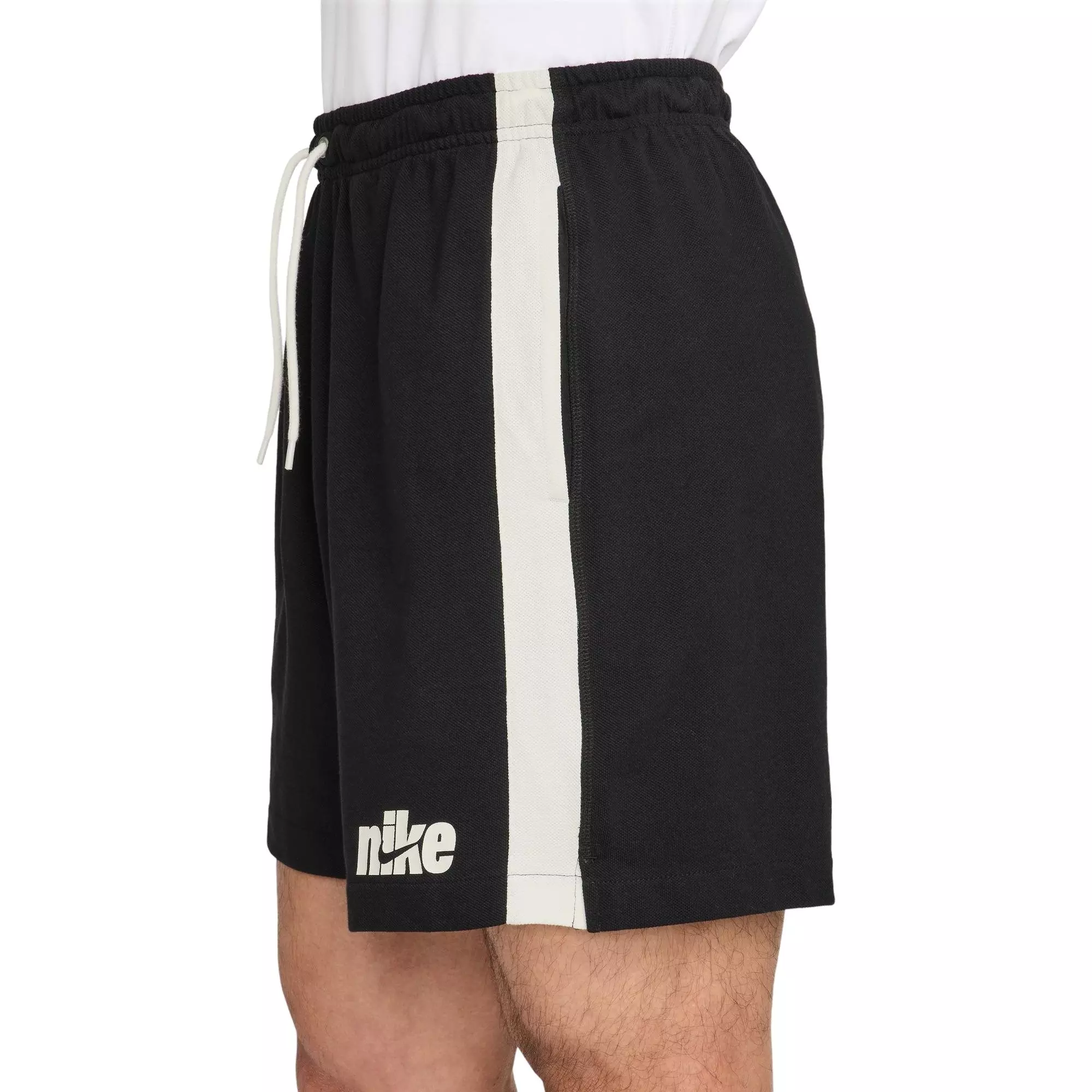 Nike Men's Sportswear Club Knit Flow Shorts - BLACK/WHITE