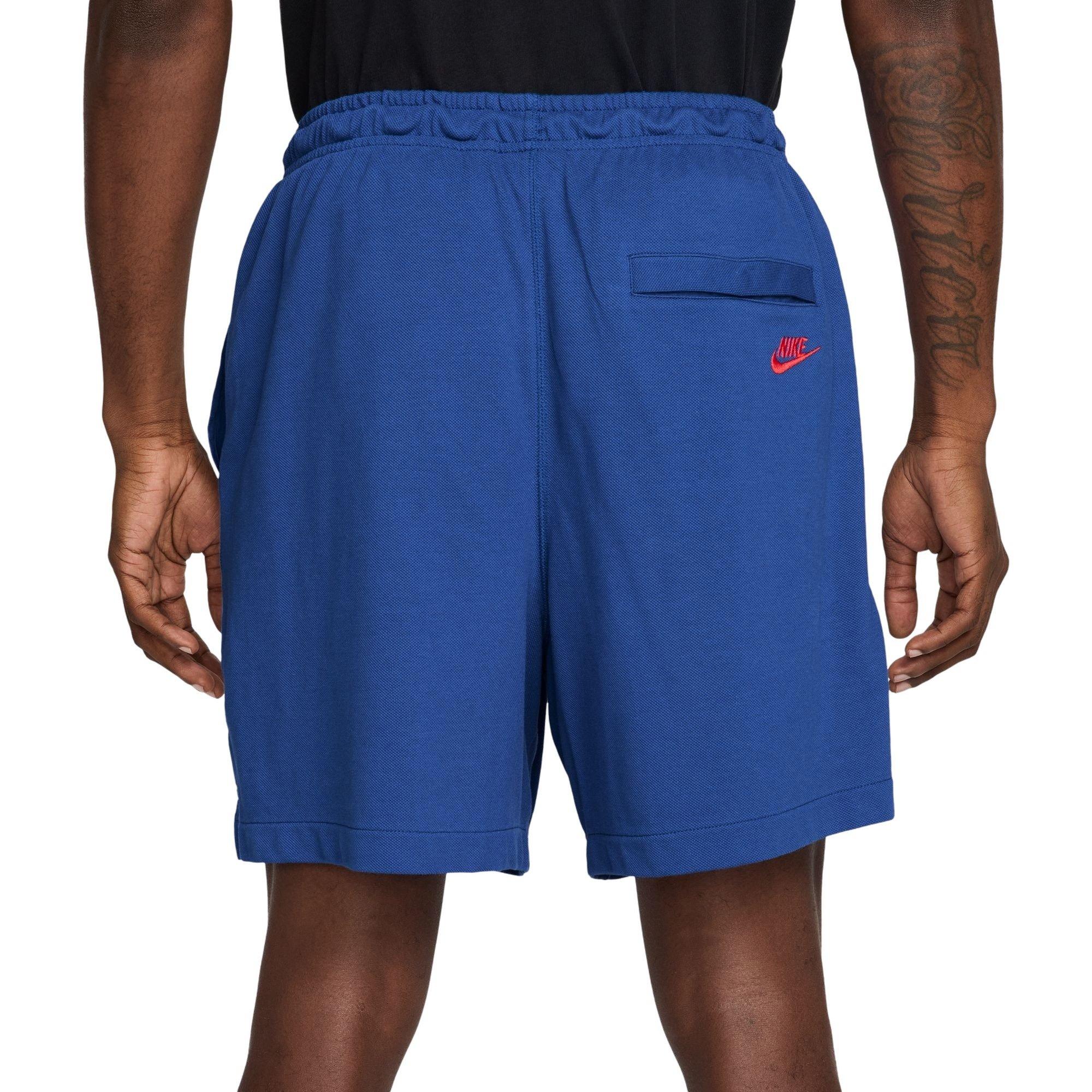 Nike Men's Sportswear Club Knit Flow Shorts-Blue/White - BLUE/WHITE Thumbnail View 2