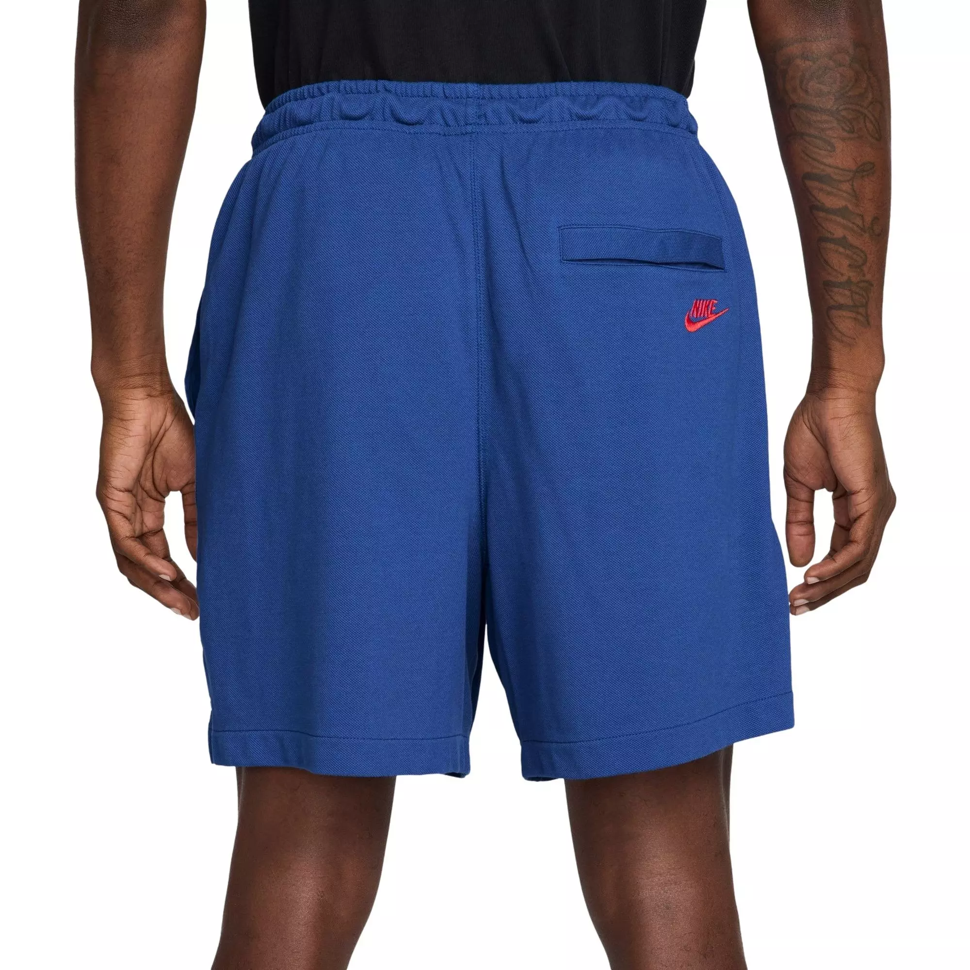 Nike Men's Sportswear Club Knit Flow Shorts-Blue/White - BLUE/WHITE