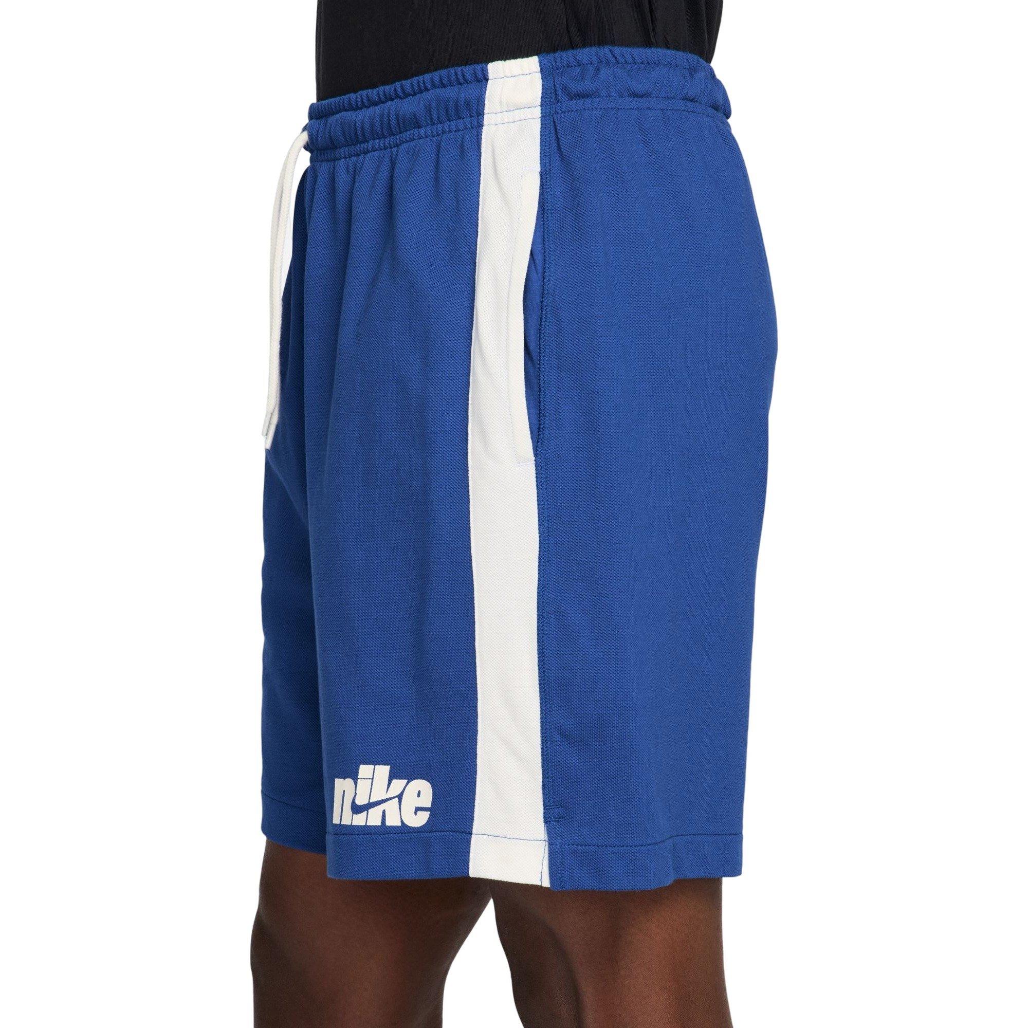 Nike Men's Sportswear Club Knit Flow Shorts-Blue/White - BLUE/WHITE Thumbnail View 3