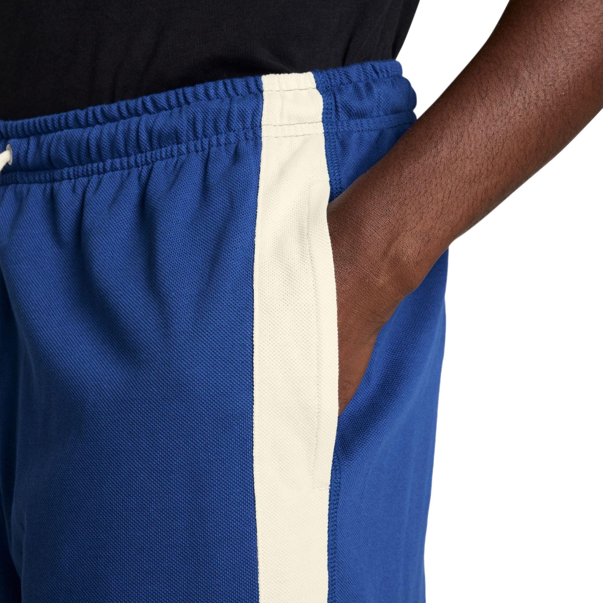 Nike Men's Sportswear Club Knit Flow Shorts-Blue/White - BLUE/WHITE Thumbnail View 4