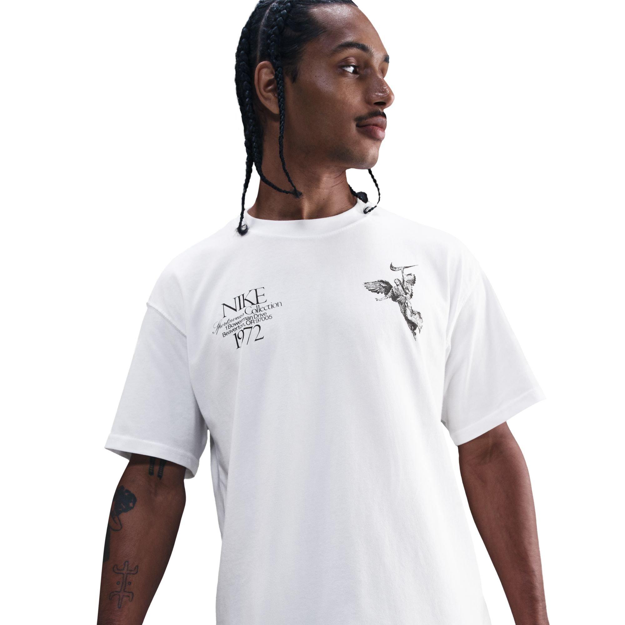 Nike Men's Sportswear Max90 Tee - White/Black - WHITE/BLACK Thumbnail View 3