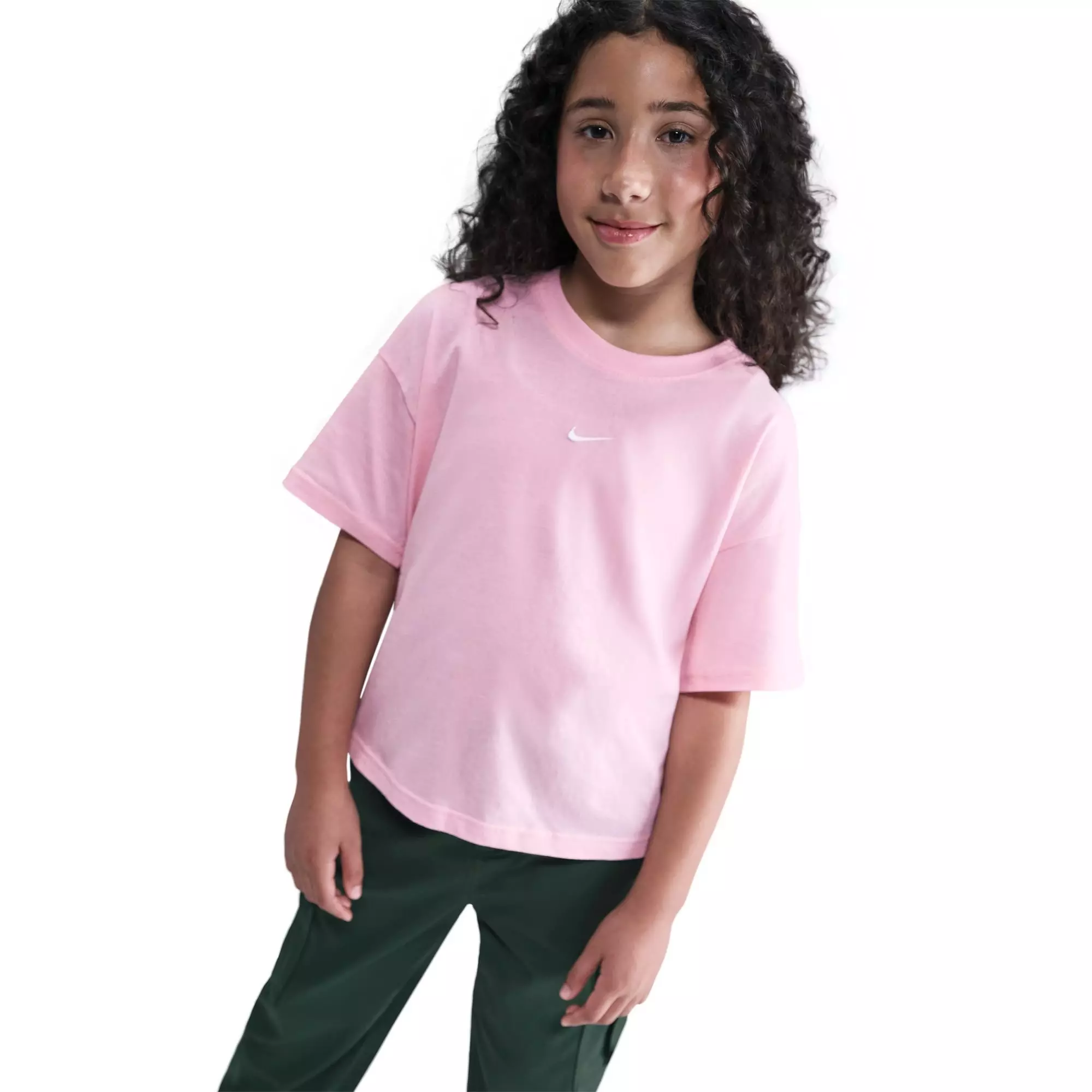 Nike Big Girls' Sportswear Essential Tee - PINK
