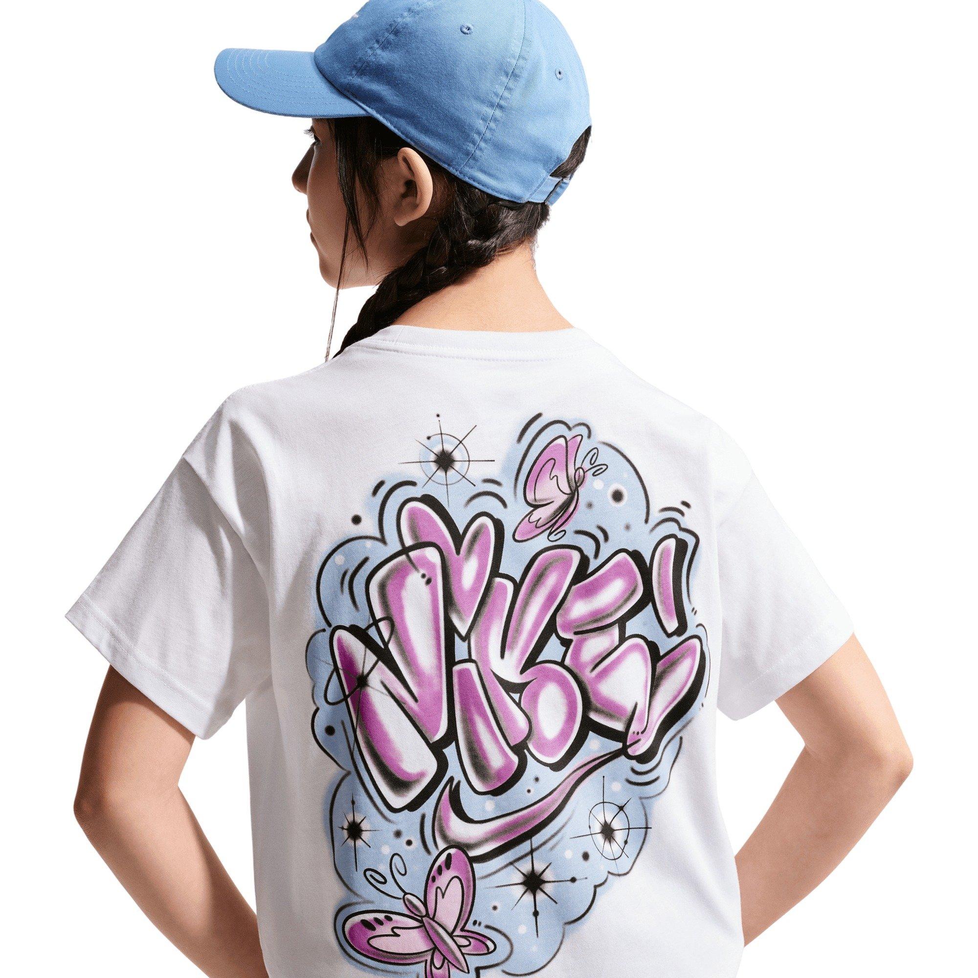 Nike Big Girls' Sportswear Tee - White - WHITE Thumbnail View 4