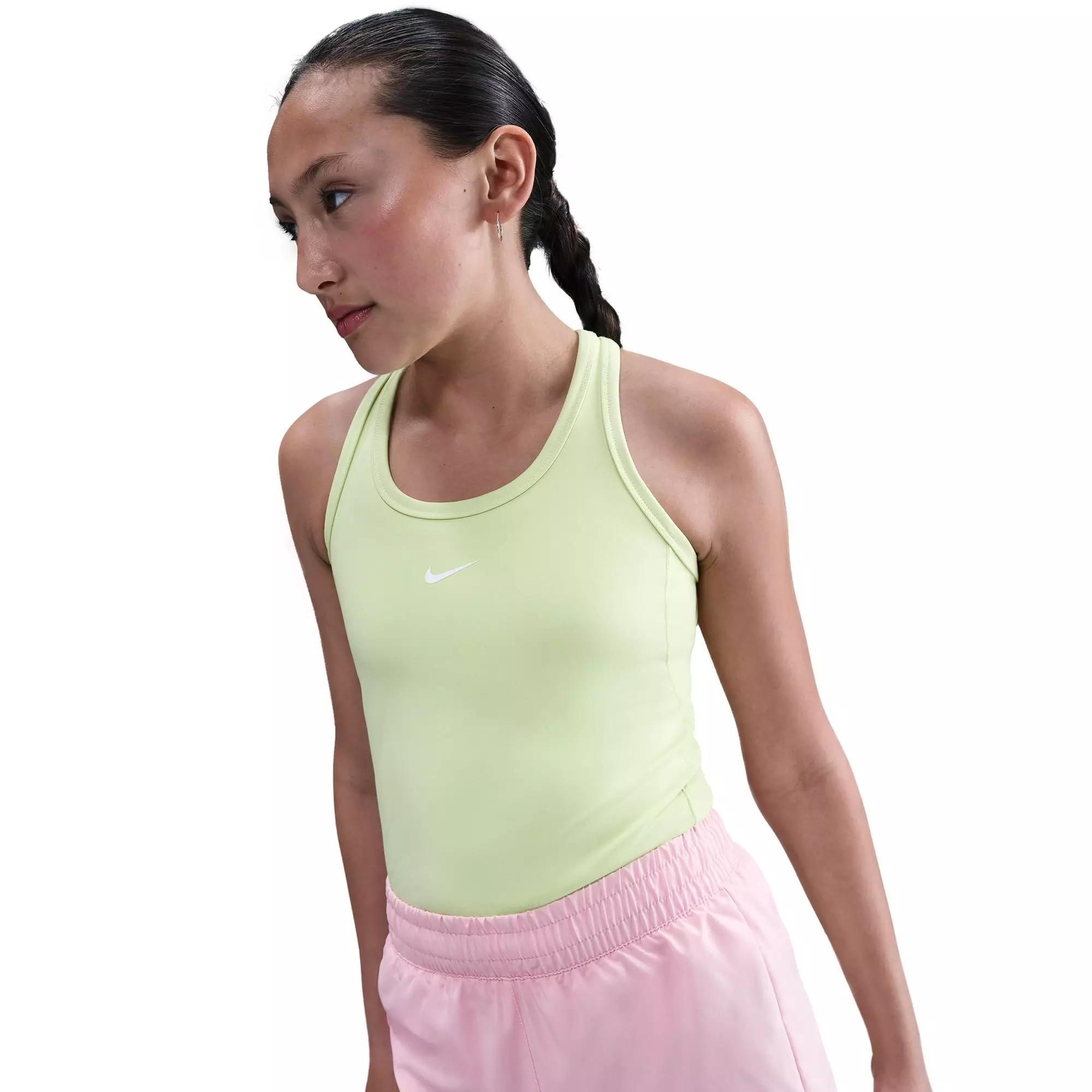 Nike Big Girls' Dri-FIT High-Waisted Woven Training Shorts - PINK