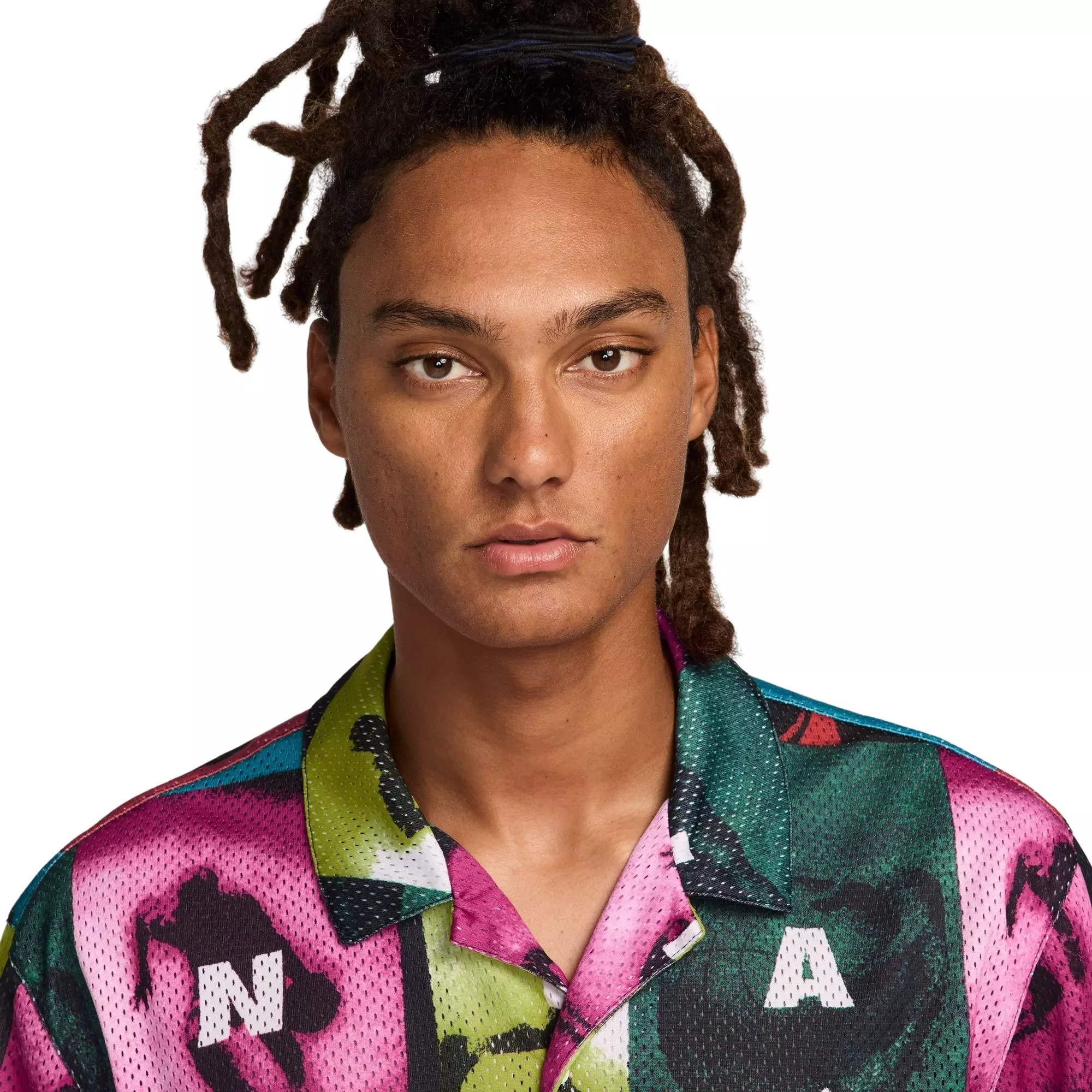 Jordan Men's Brooklyn All-Over Print Mesh Shirt - MULTI-COLOR